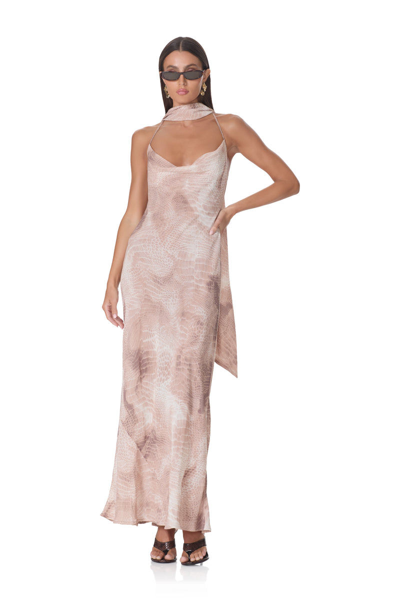 AFRM Cheryl Dress in Brown