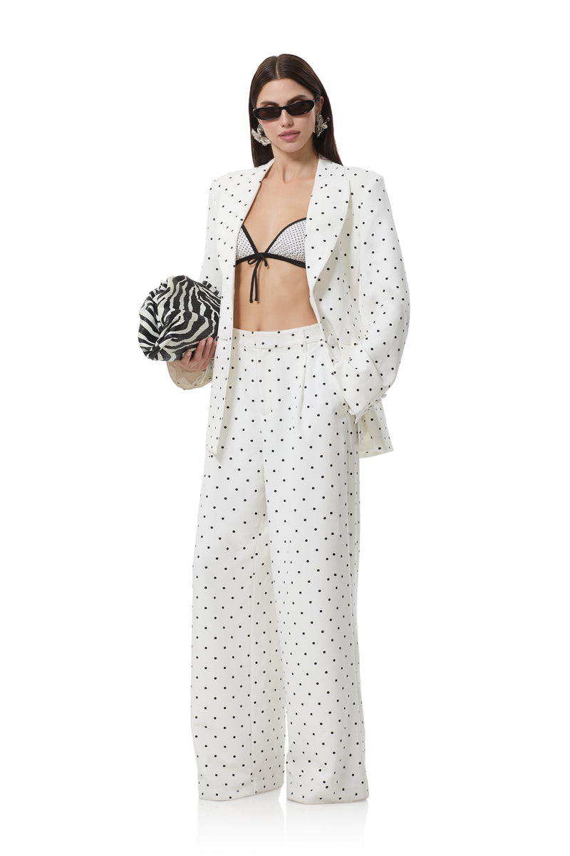 Davey Pant - White Mini Dot – AFRM