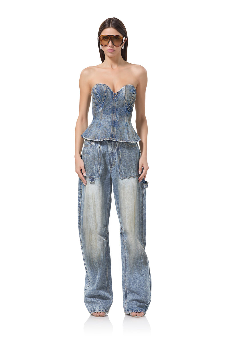 Torri Corset Top - Dusty Tint Wash