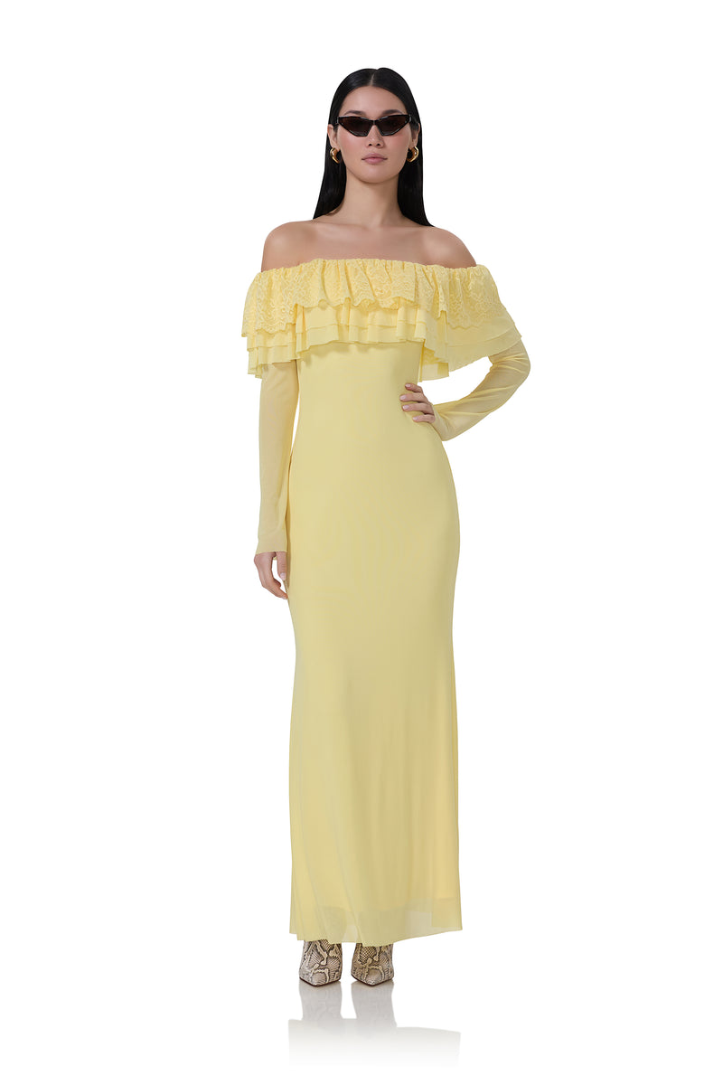 AFRM Betty Dress in Yellow