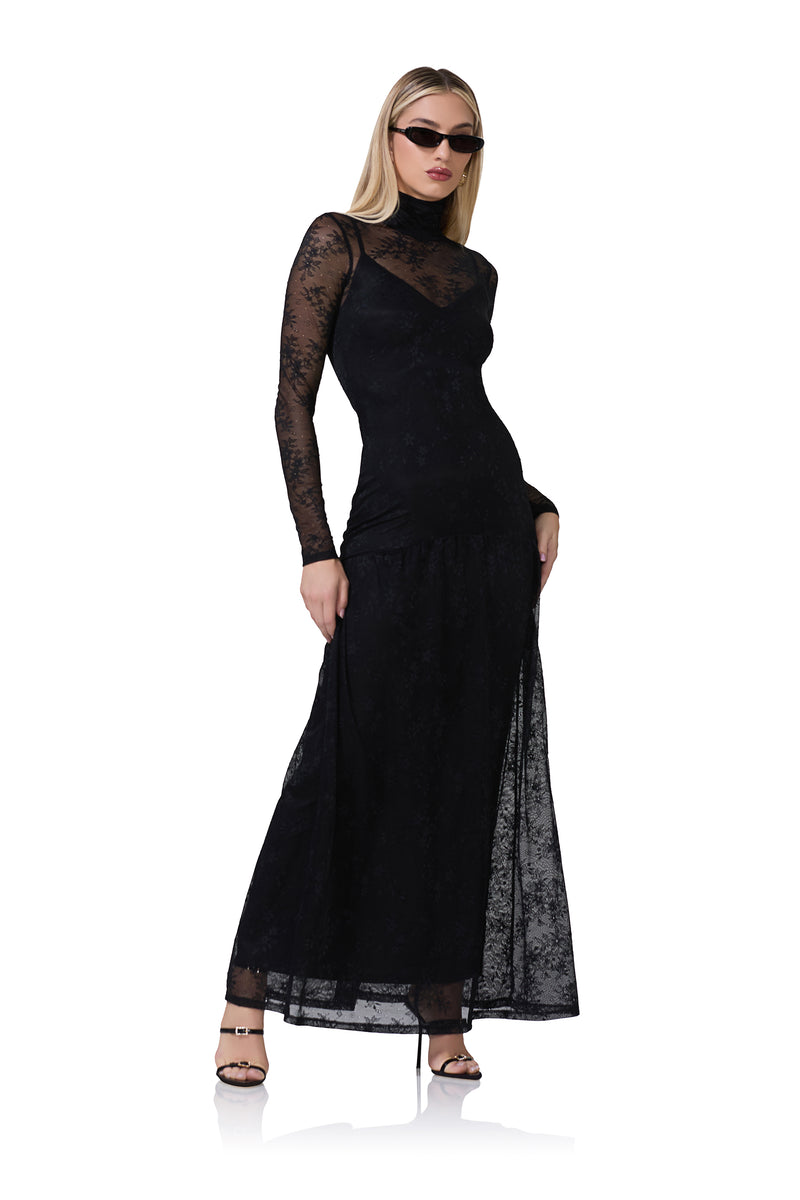 Amala Lace Dress - Noir – AFRM