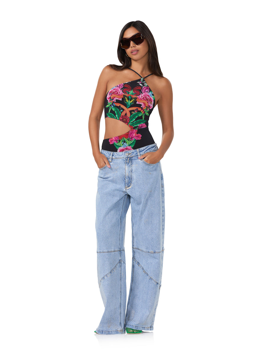 Delos Cutout Bodysuit - Body Floral – AFRM