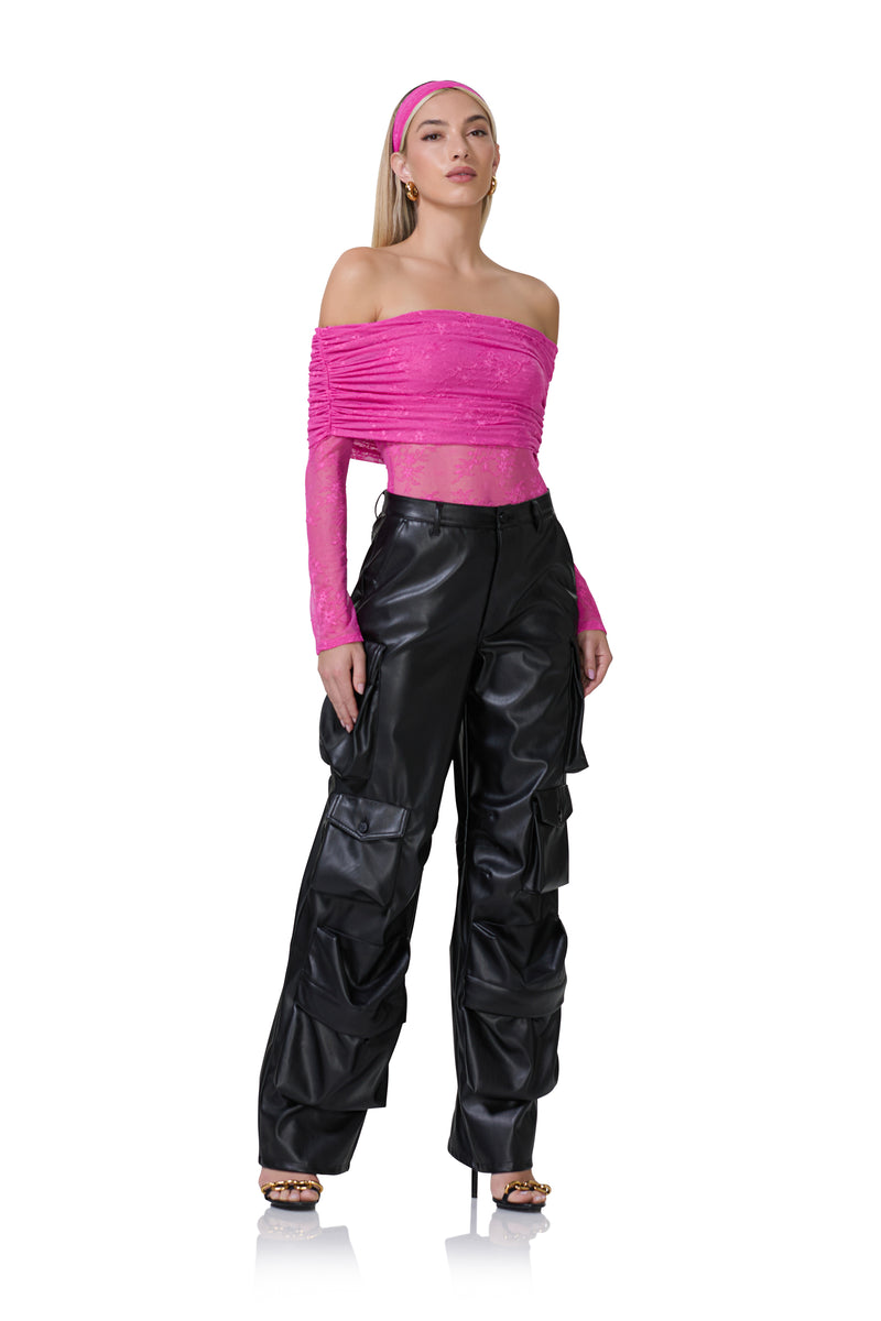 Lennox Lace Bodysuit - Cosmo Pink – AFRM