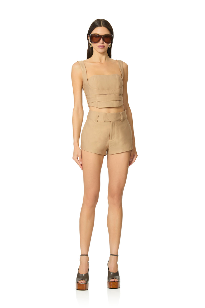 MILLER×Ameri BUISTIER SET TOP Kendra Bustier Top - White Pepper – AFRM