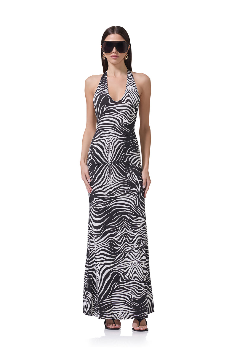 Rue Maxi Dress - Zebra Swirl AD021440JN25 / Zebra Swirl / L Rue Maxi Dress - Zebra Swirl AD021440JN25 / Zebra Swirl / L