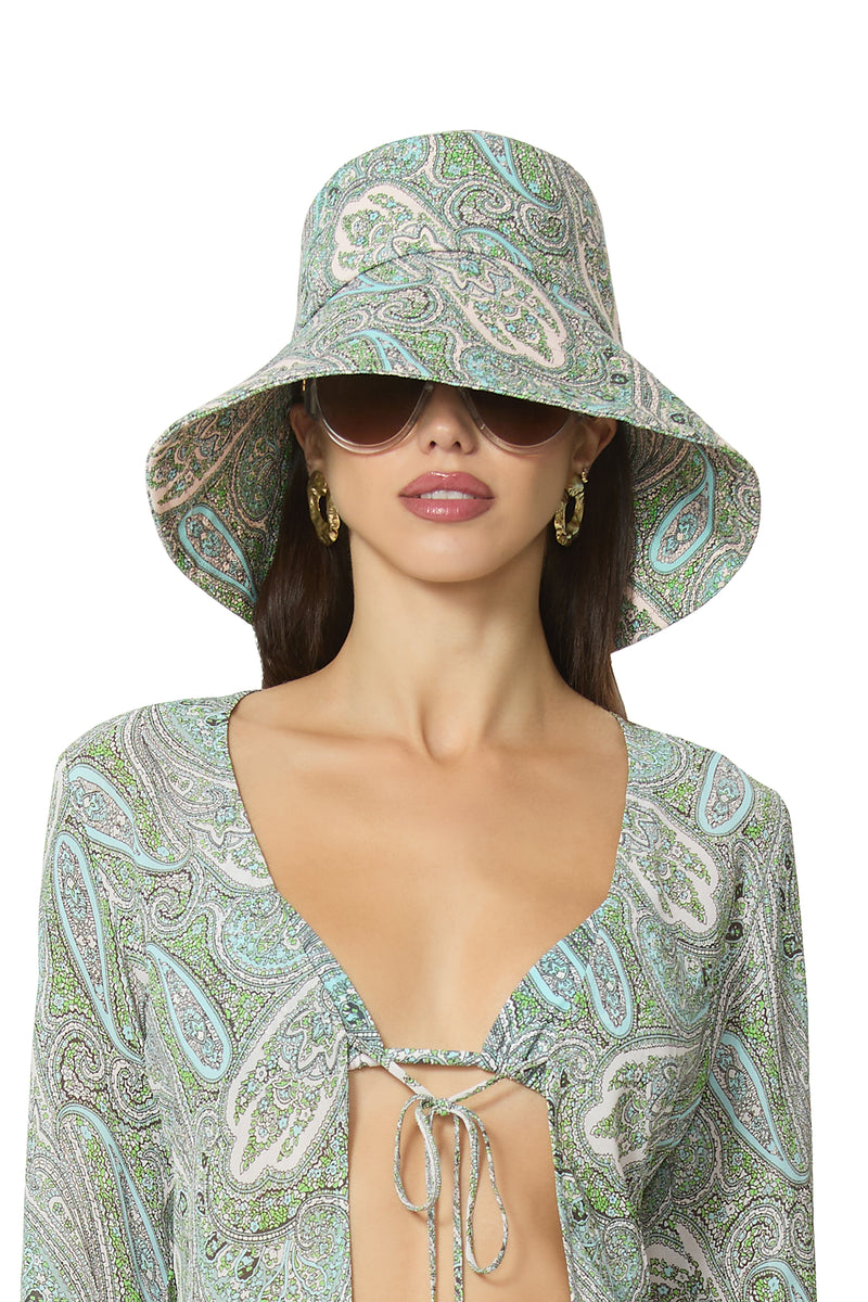 AFRM Bucket Hat - Aqua Paisley