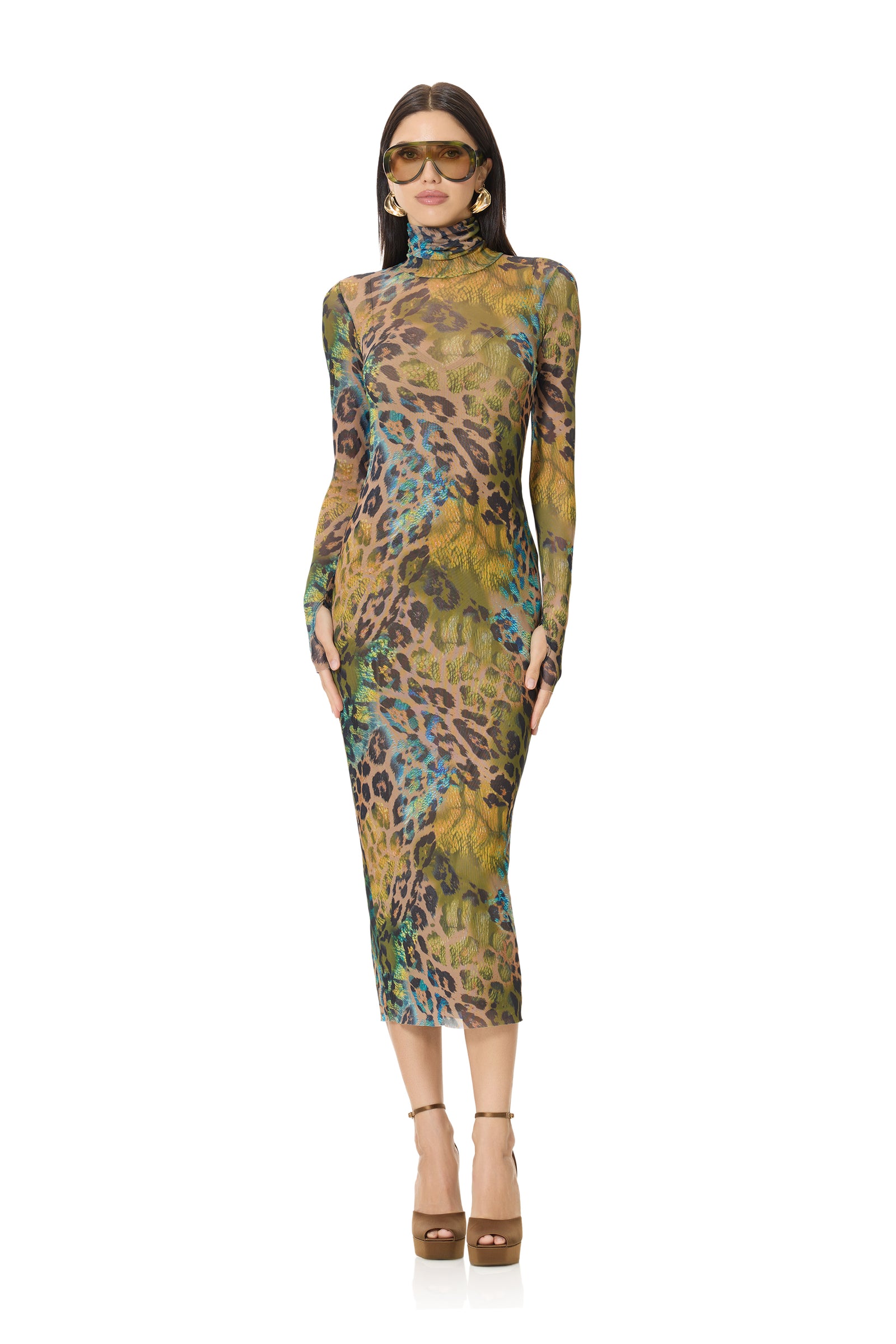 Shailene Dress - Gold Glow Animal - 54405295767922