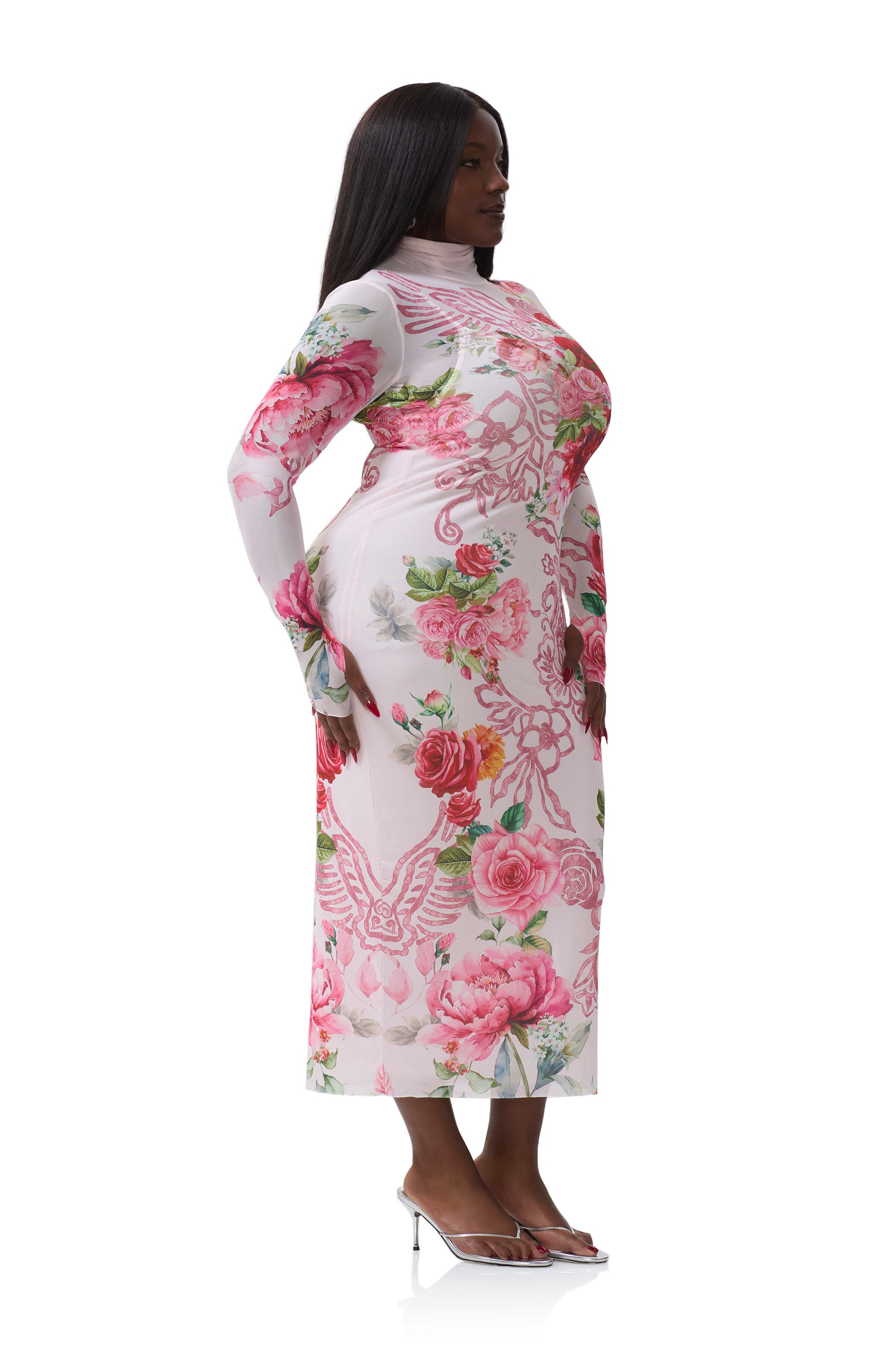 afrm shailene sheer long sleeve dress Shailene Dress