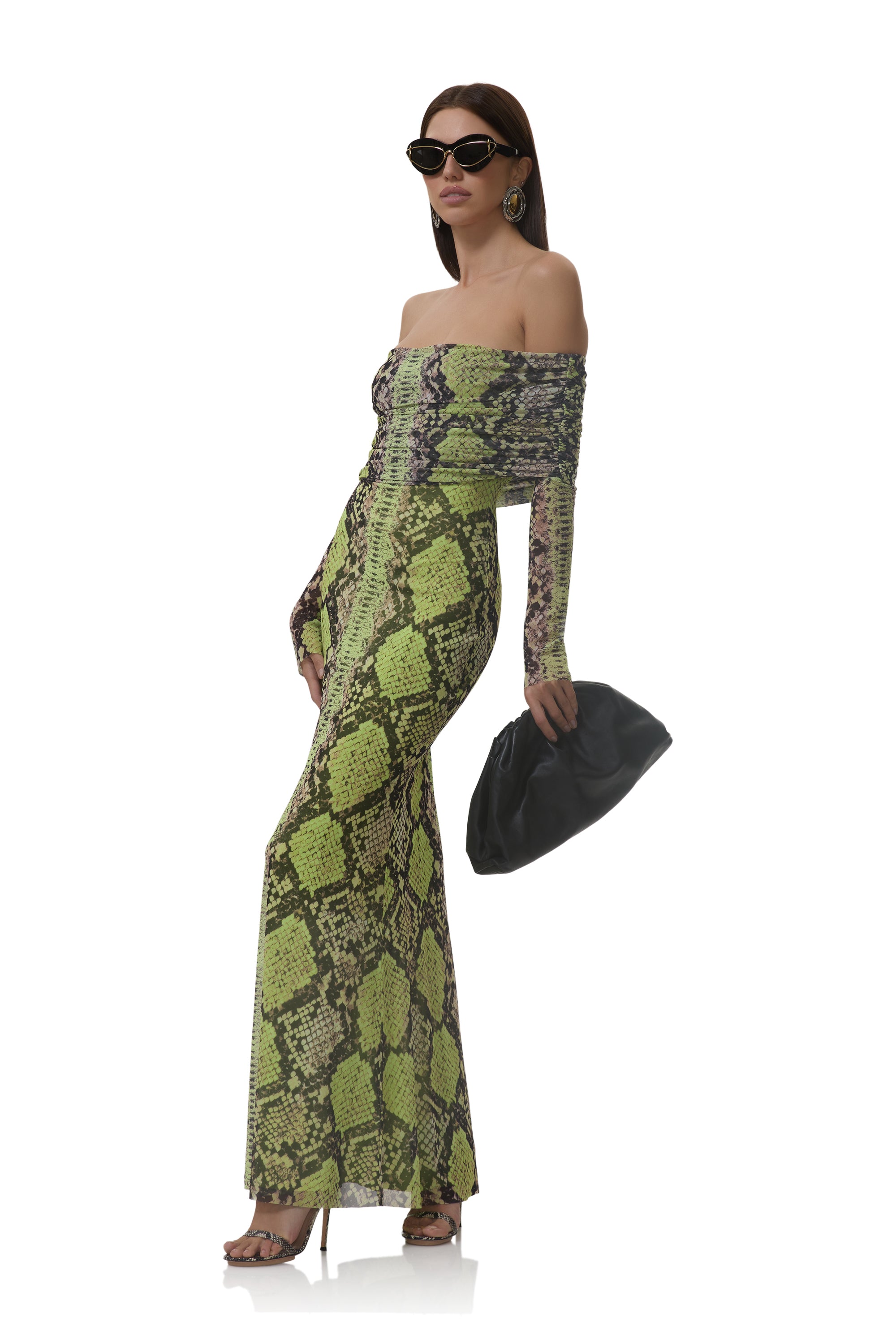 thelma-dress-lime-snake AFRM thelma-dress-lime-snake AFRM