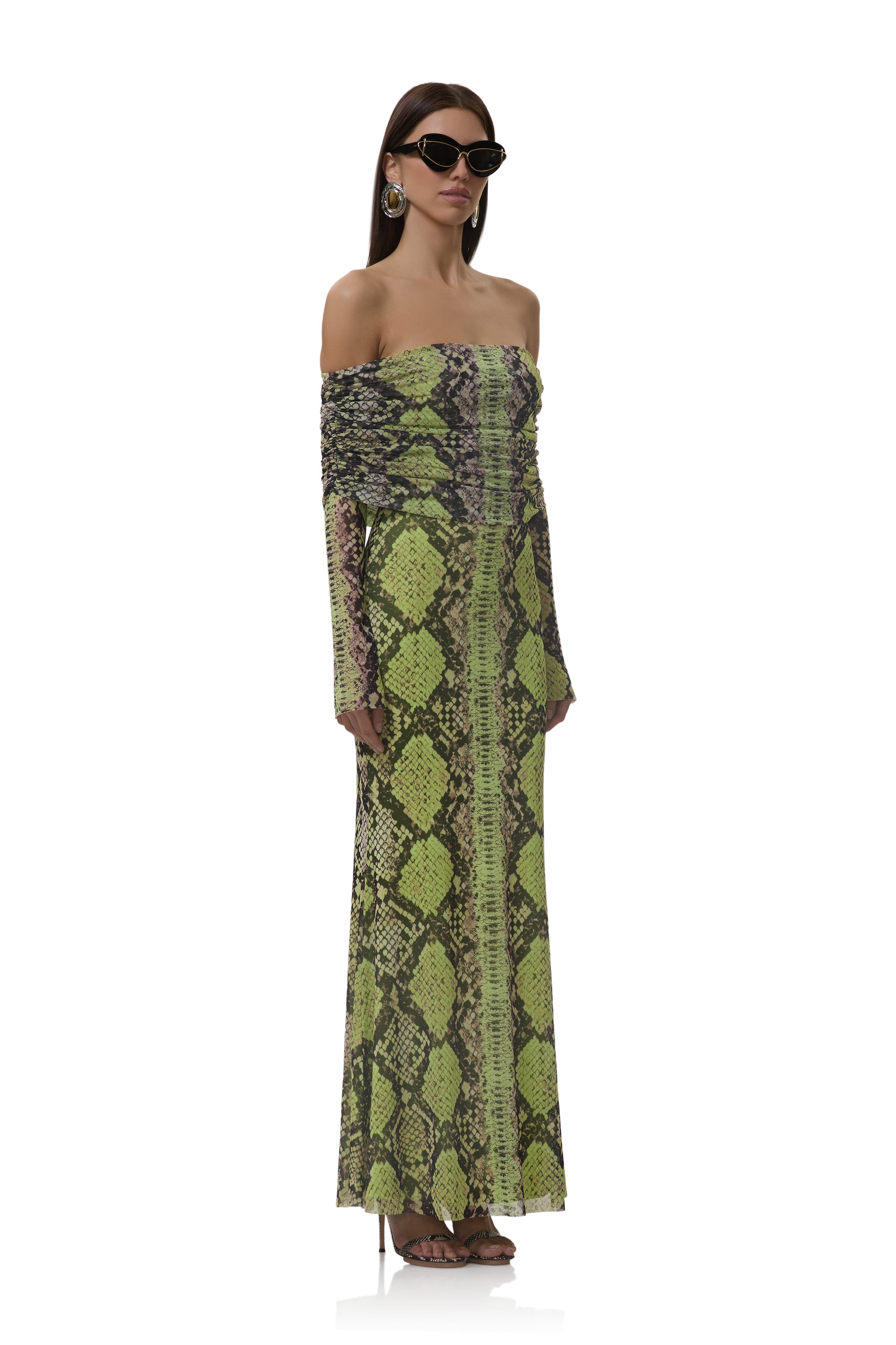 thelma-dress-lime-snake AFRM thelma-dress-lime-snake AFRM