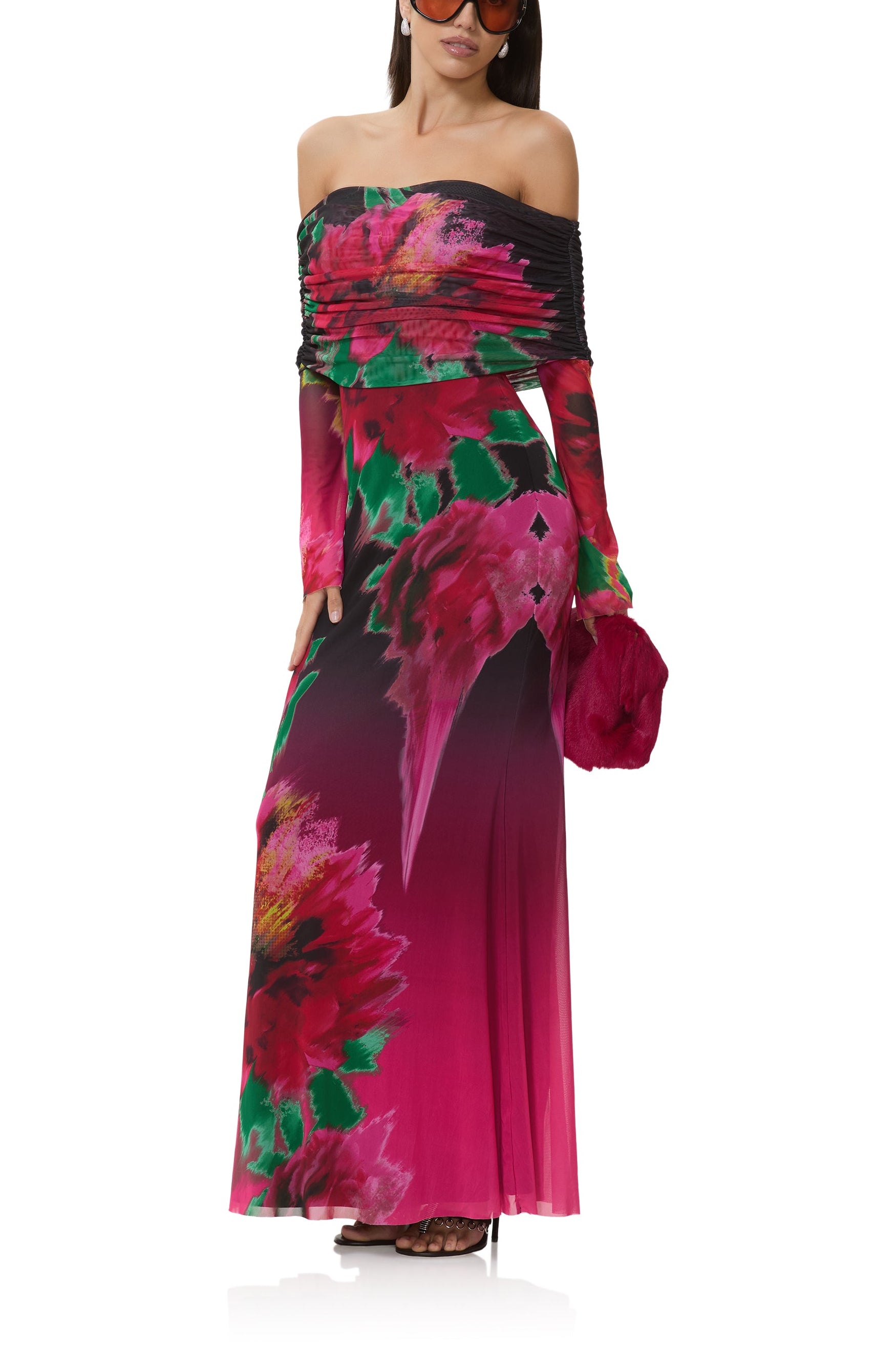 afrm thelma maxi dress thelma-dress-pink-blur-blossom – AFRM