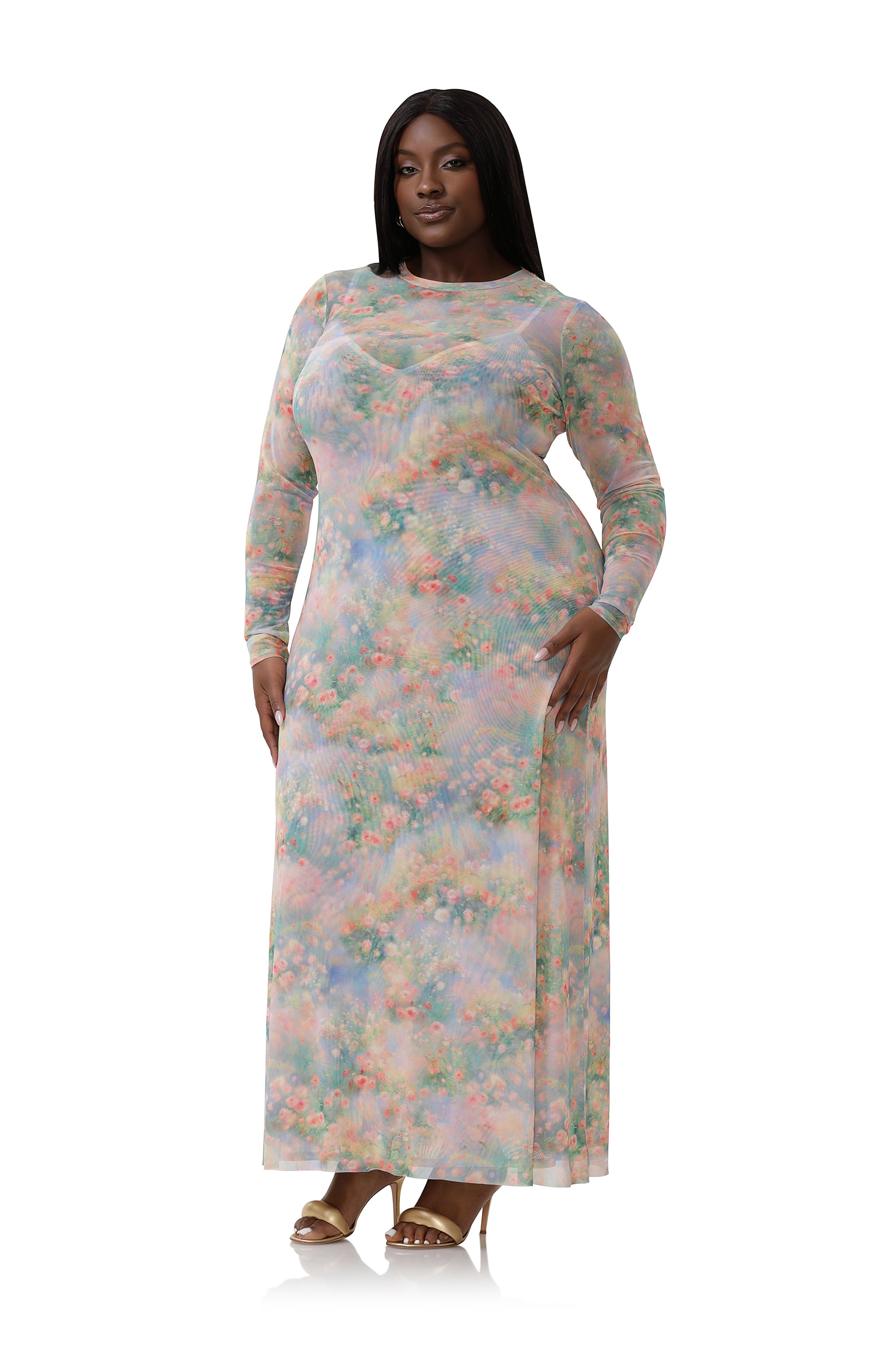Paola Dress - Fog Field AD021234MA25 / Fog Field / XXL Paola Dress - Fog Field AD021234MA25 / Fog Field / XXL