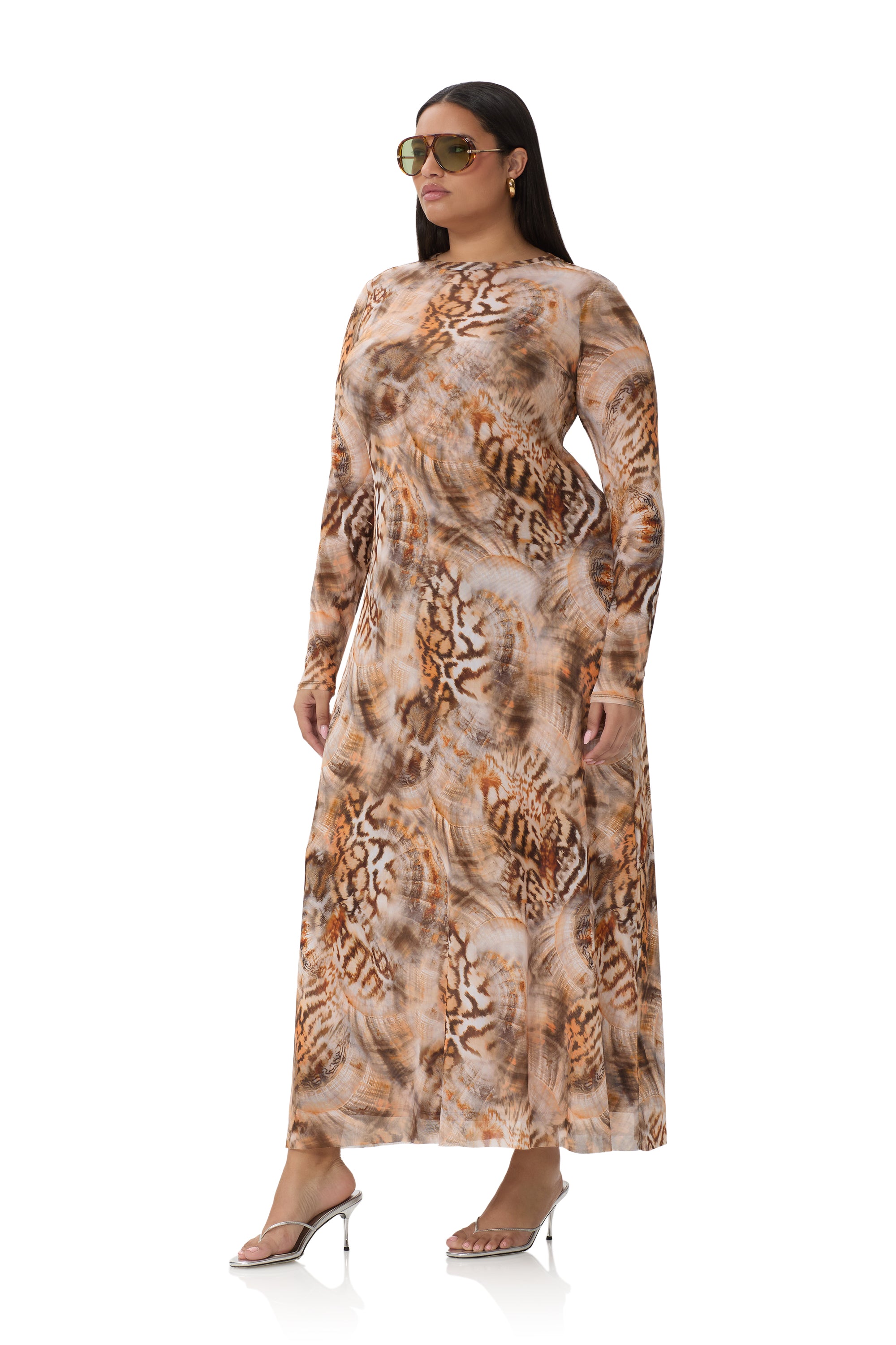 Paola Dress - Ember Swirl Shell AD021234MA26 / Ember Swirl Shell / L Paola Dress - Ember Swirl Shell AD021234MA26 / Ember Swirl Shell / L