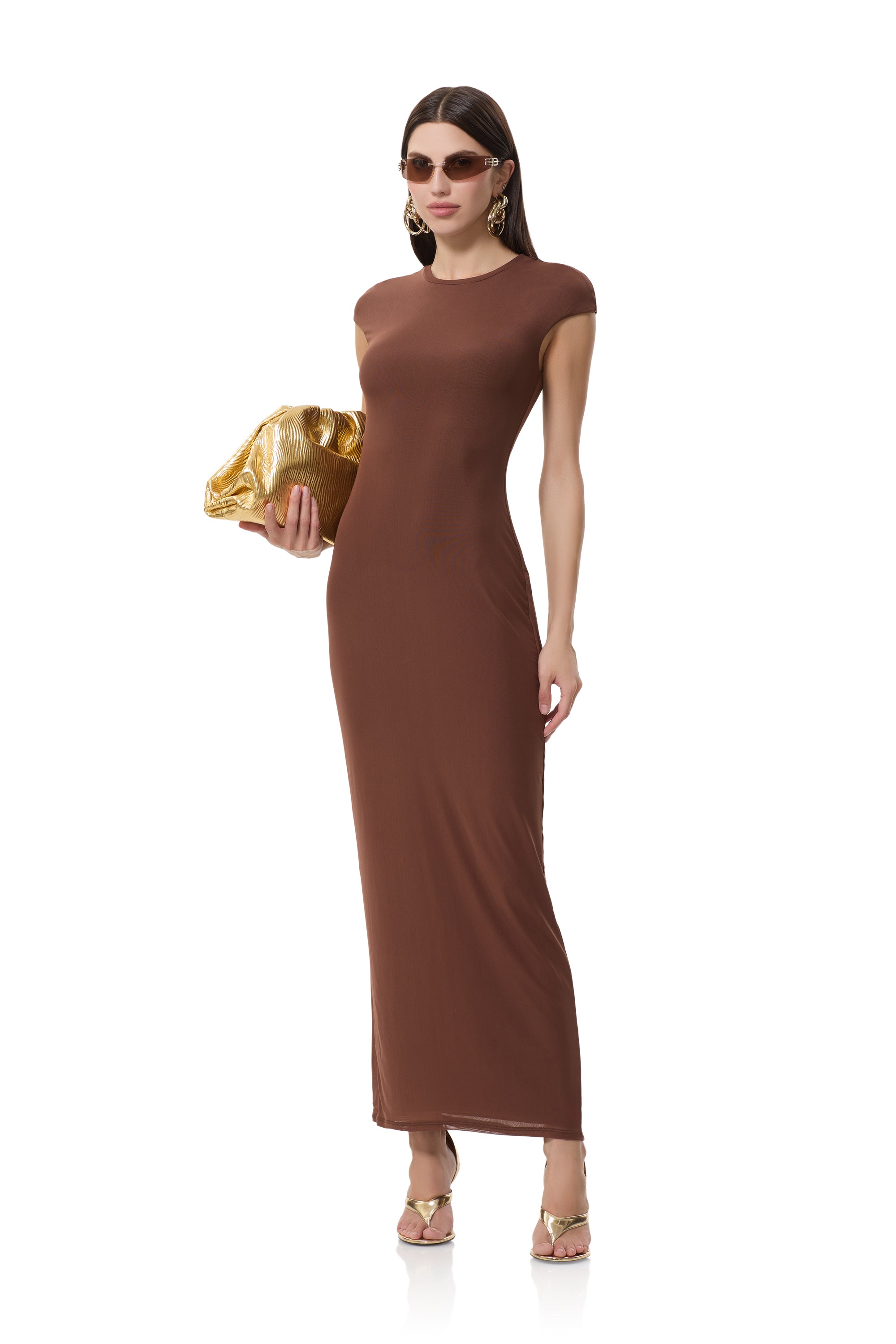 afrm airess dress brown Airess Dress Java – Dreamgirl Clothes main image 1