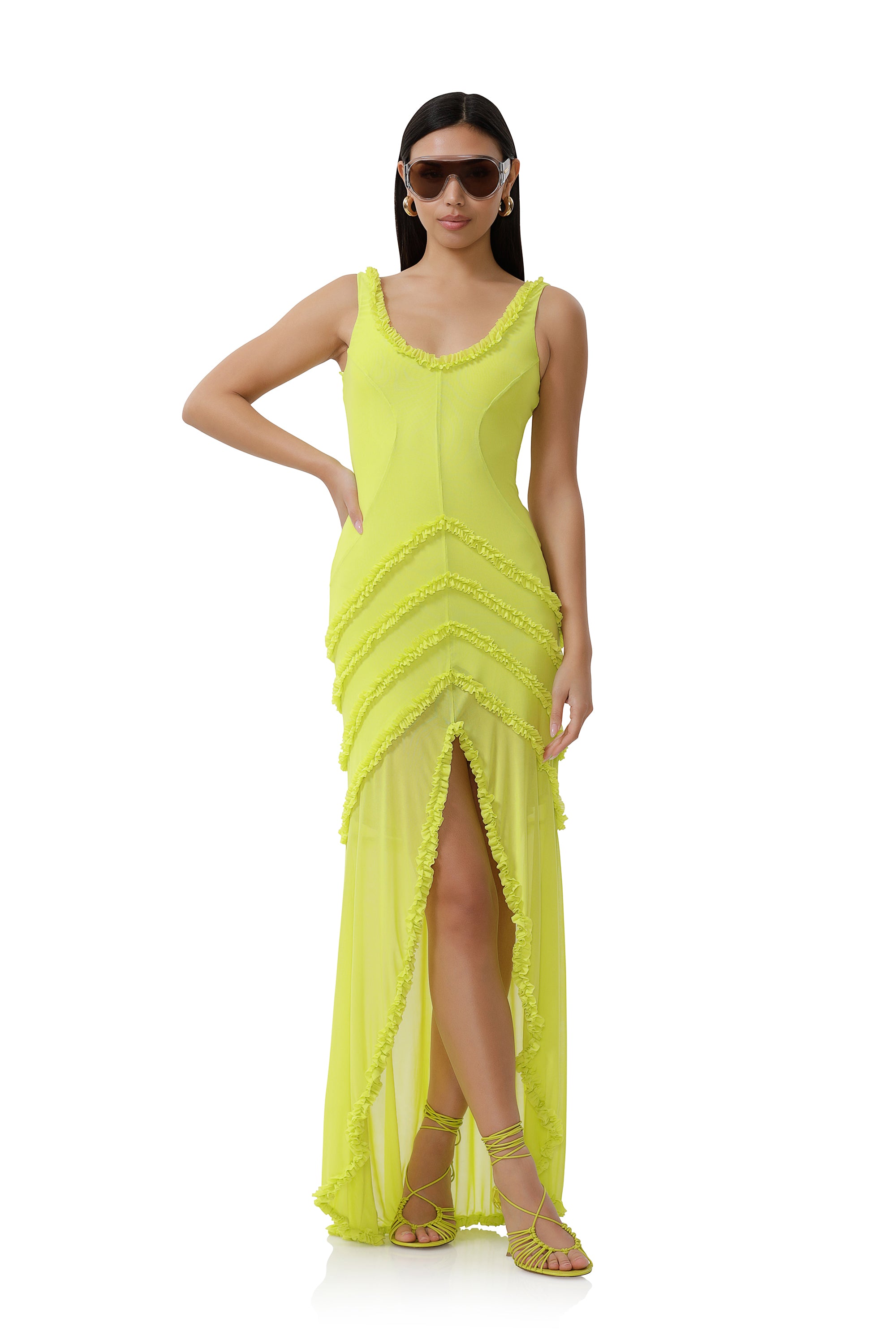 afrm green dress Jamm Dress by AFRM