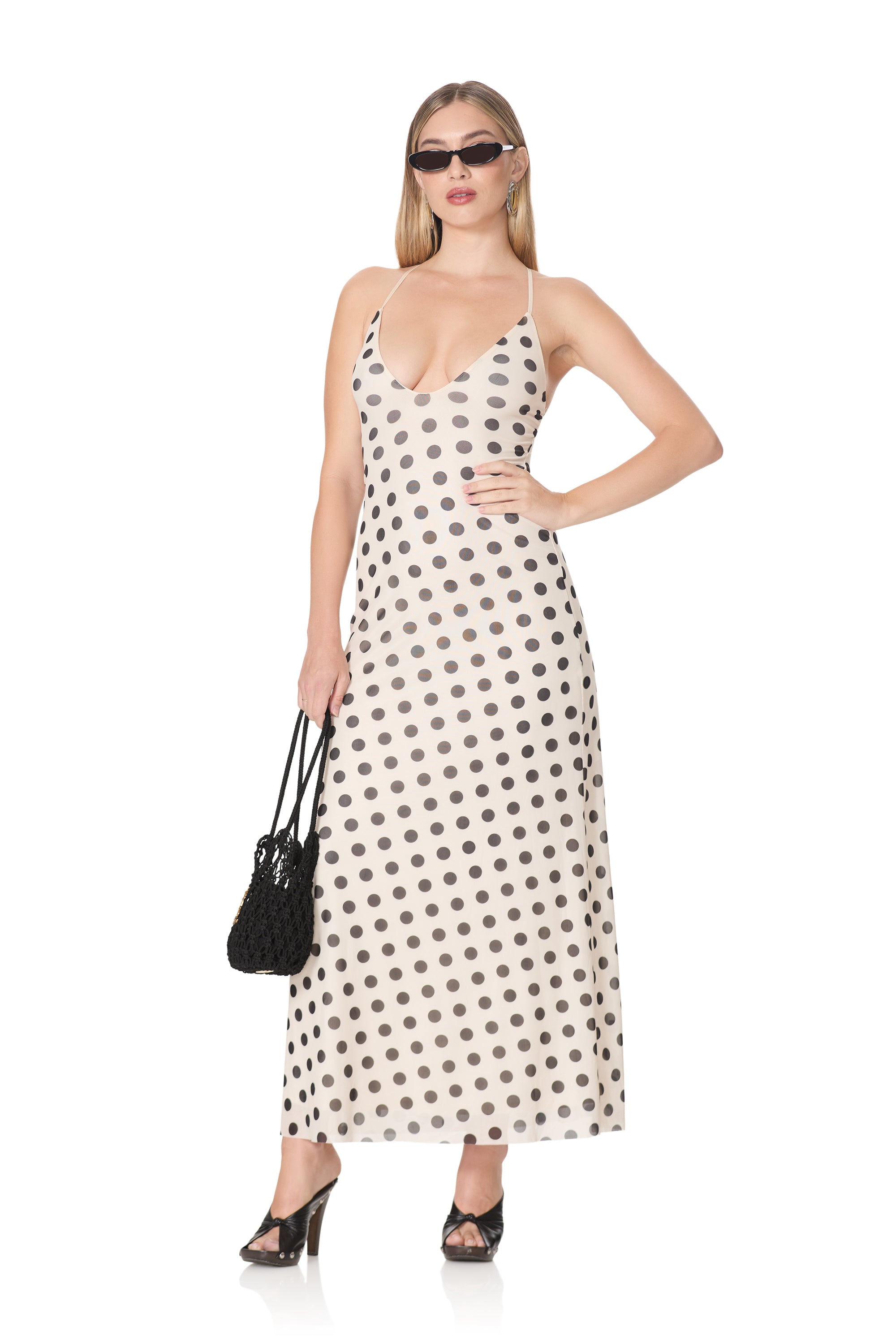 afrm romy maxi dress Romy Scoop-Neck Mesh Midi Dress by AFRM in Brown, Size: 3X at Anthropologie
