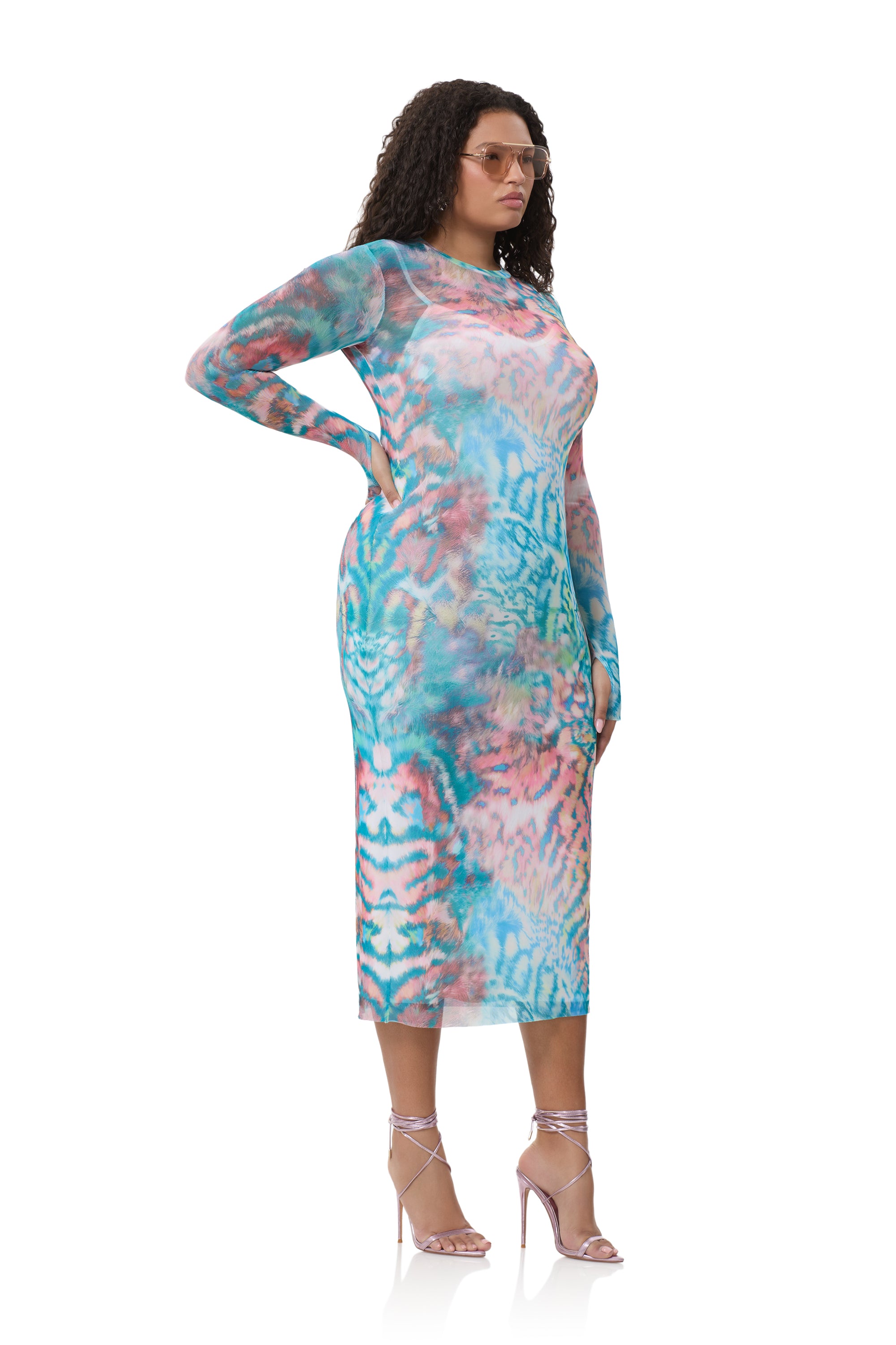pastel teal dress Long Pastel Prom Ball Gown with Flowers