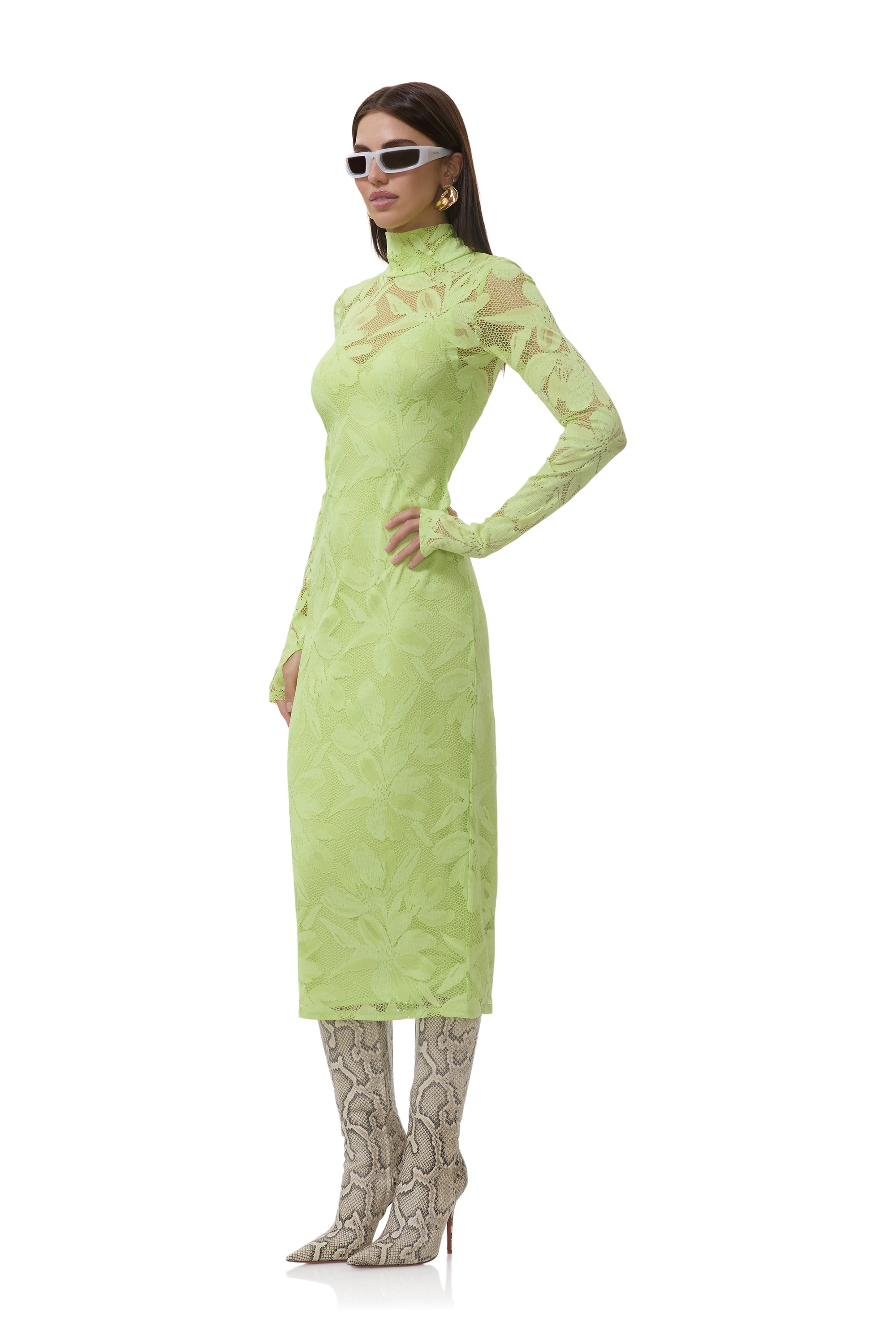 Shailene Crochet Lace Dress - Lime Essence AD023373DC25 / Lime Essence / 1X Shailene Crochet Lace Dress - Lime Essence AD023373DC25 / Lime Essence / 1X