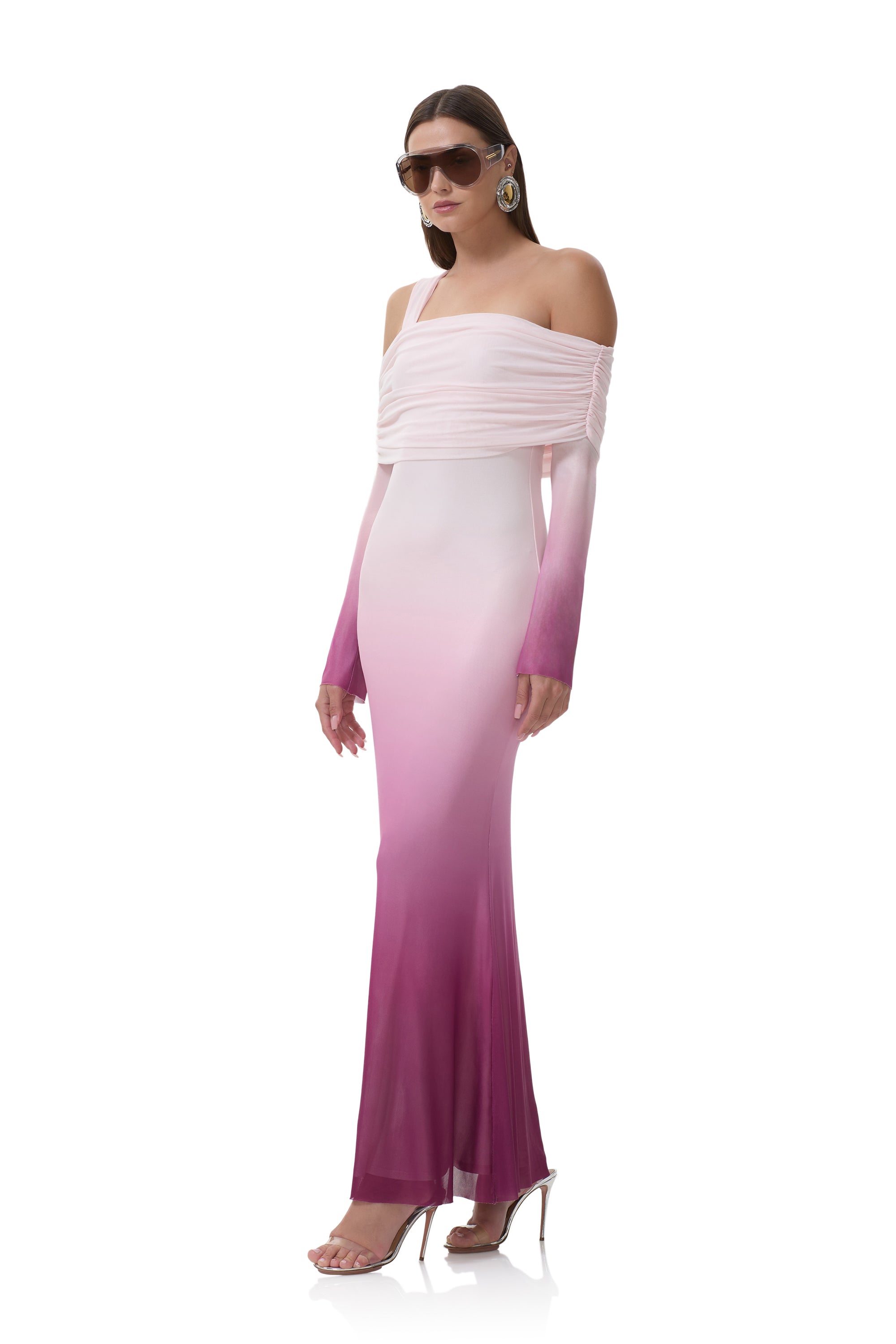 afrm purple dress AFRM Juniper Knit Crepe Maxi Dress in Purple