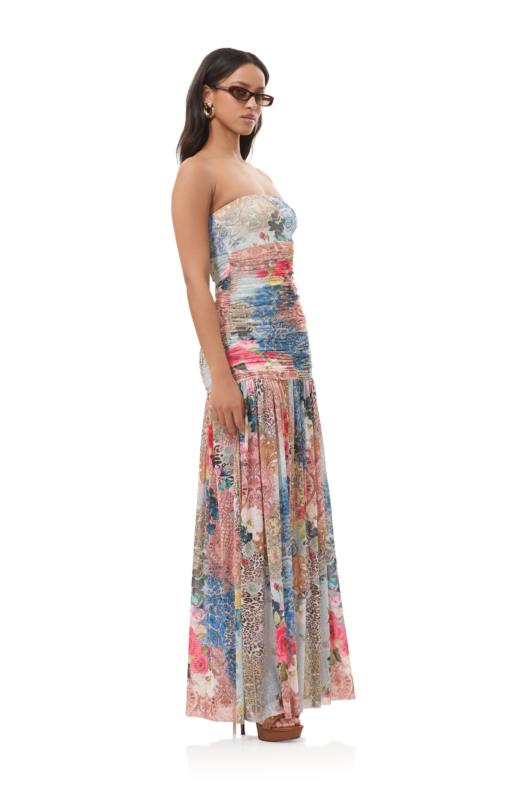 Denise Dress - Iris Patchwork AD023525FB26 / Iris Patchwork / L Denise Dress - Iris Patchwork AD023525FB26 / Iris Patchwork / L