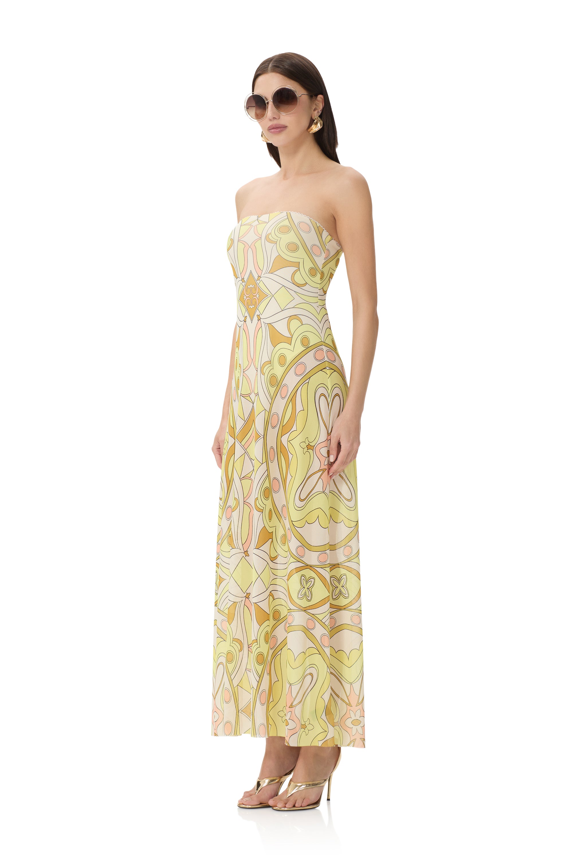 line and dot alfie dress Line & Dot Alfie Faux Suede Maxi Dress