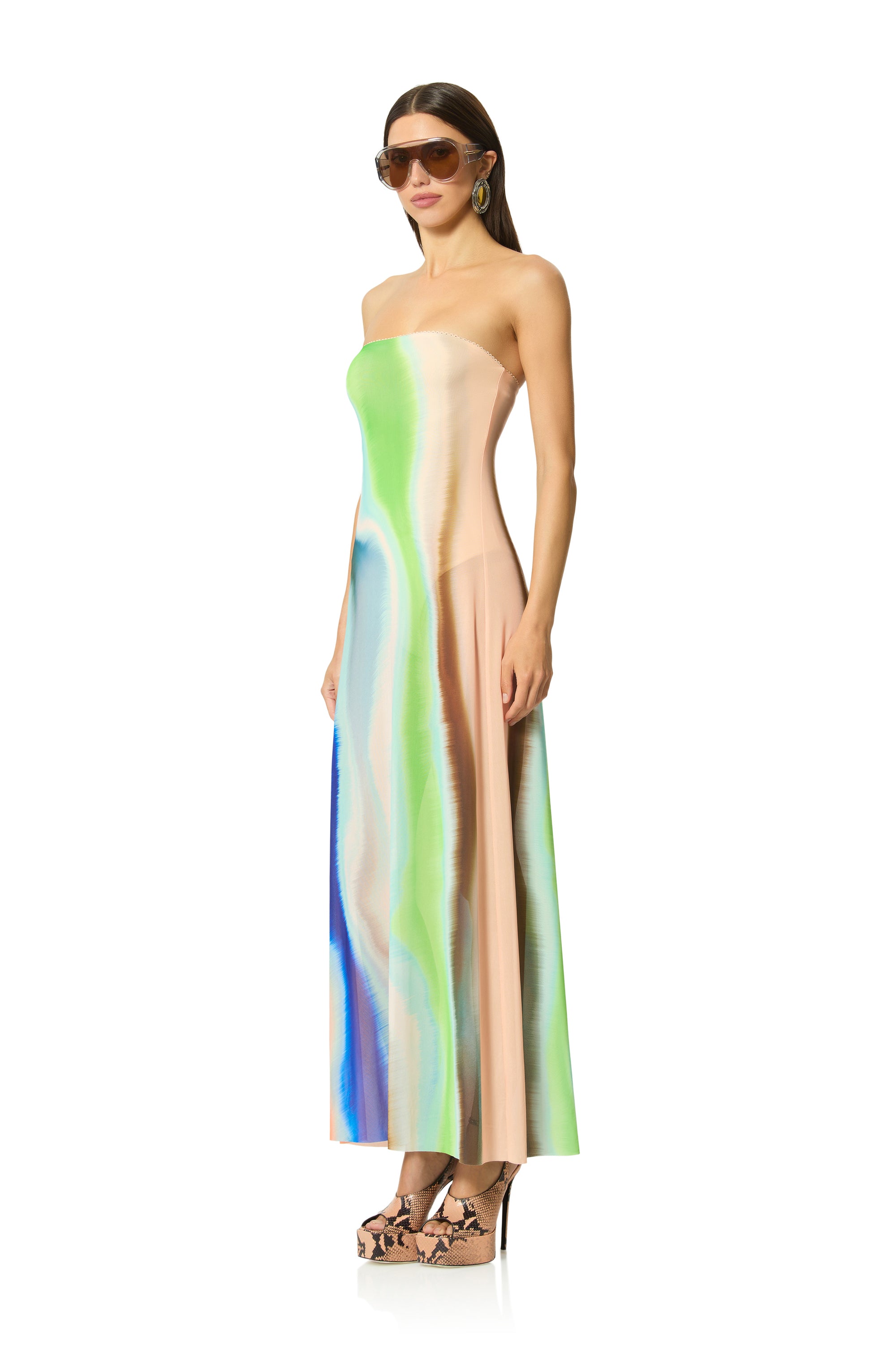 line and dot alfie dress Line & Dot Alfie Faux Suede Maxi Dress
