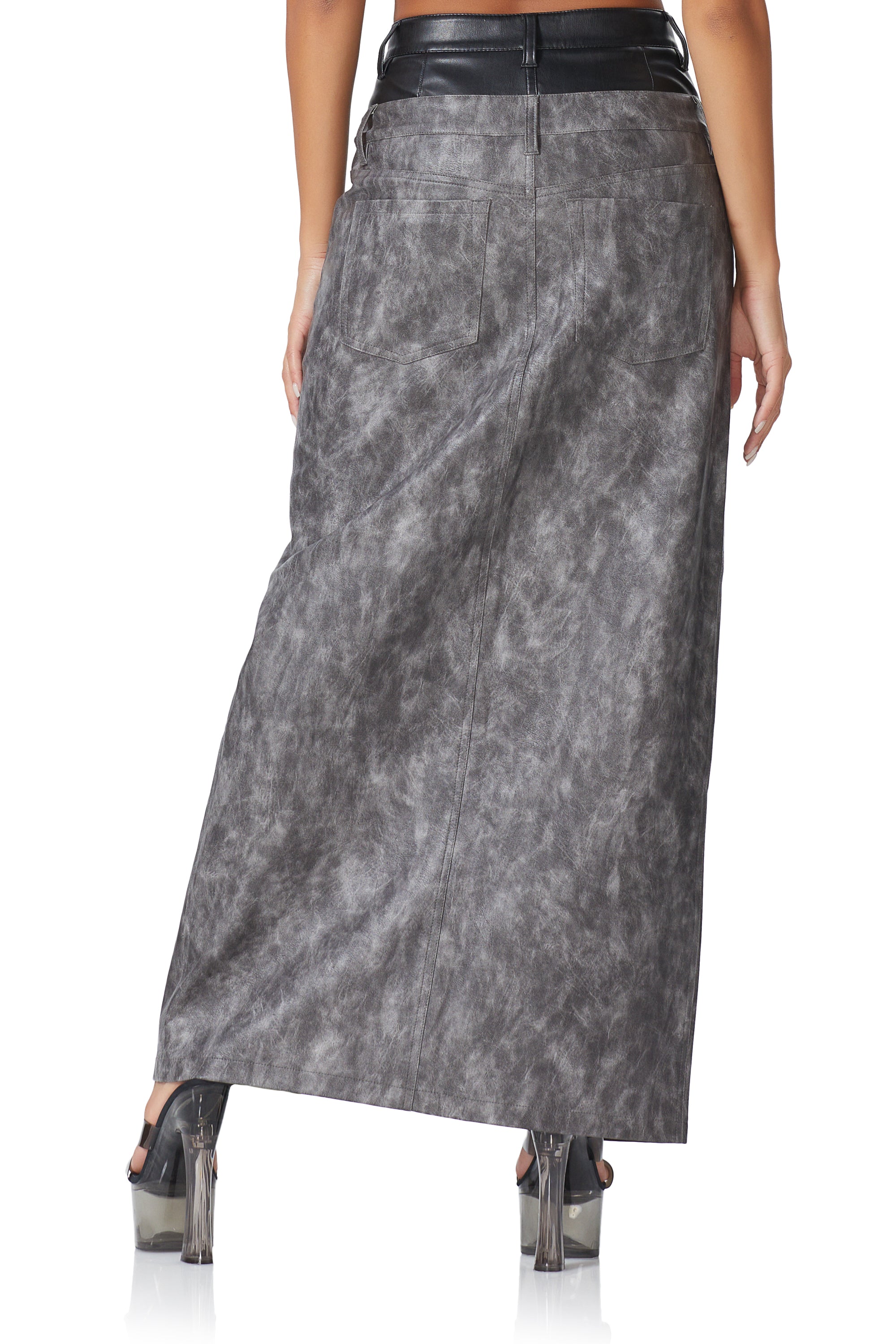 Easton Double Maxi Skirt - Top Gun Grey