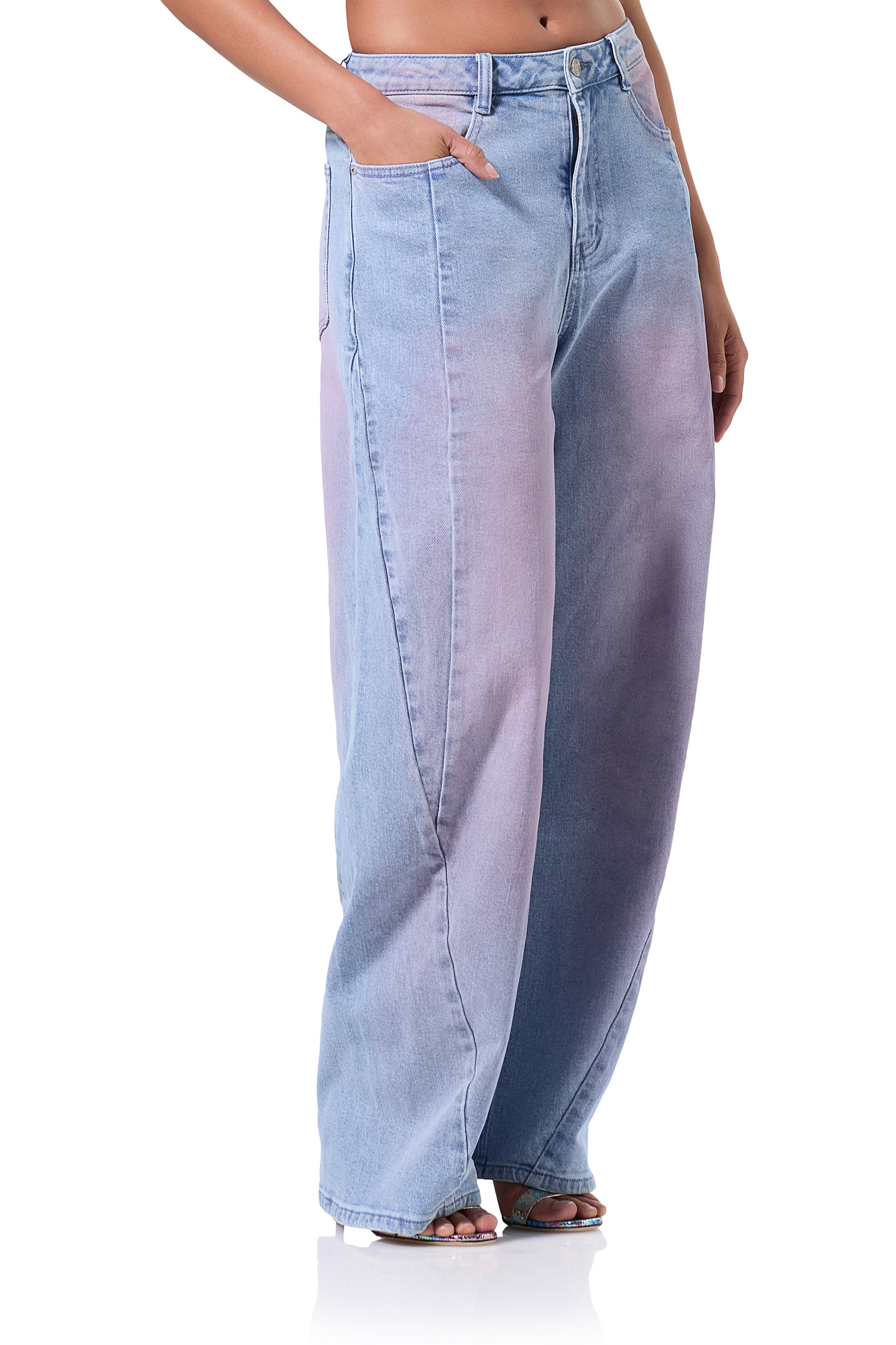 Archer Barrel Pant - Blue Pink Wash – AFRM