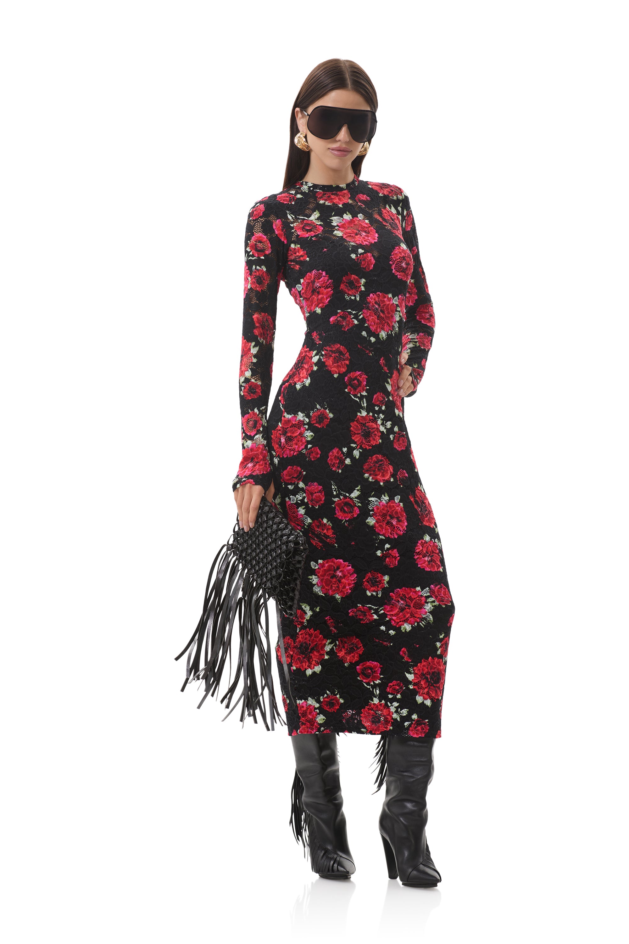 Ashland Crochet Lace Dress - Painted Roses AD021571SE25 / Painted Roses / L Ashland Crochet Lace Dress - Painted Roses AD021571SE25 / Painted Roses / L