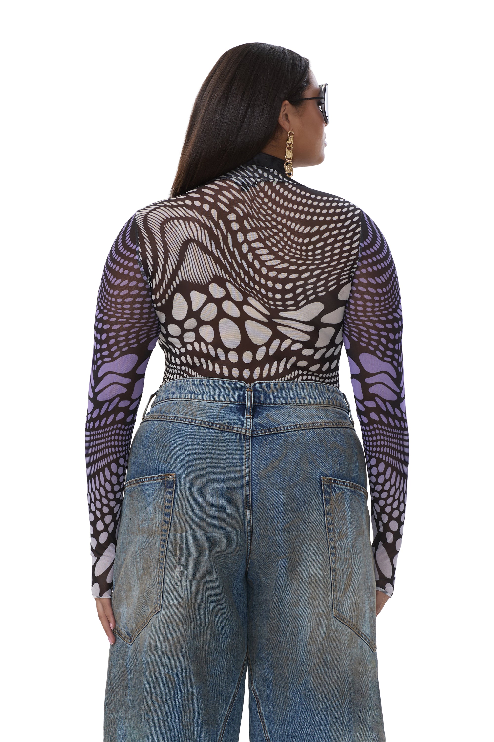azsym Zadie Top - Violet Swirl Dots – AFRM
