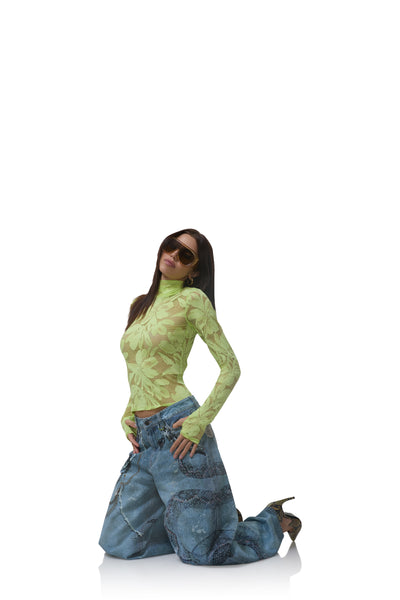 Zadie Crochet Lace Top - Lime Essence – AFRM