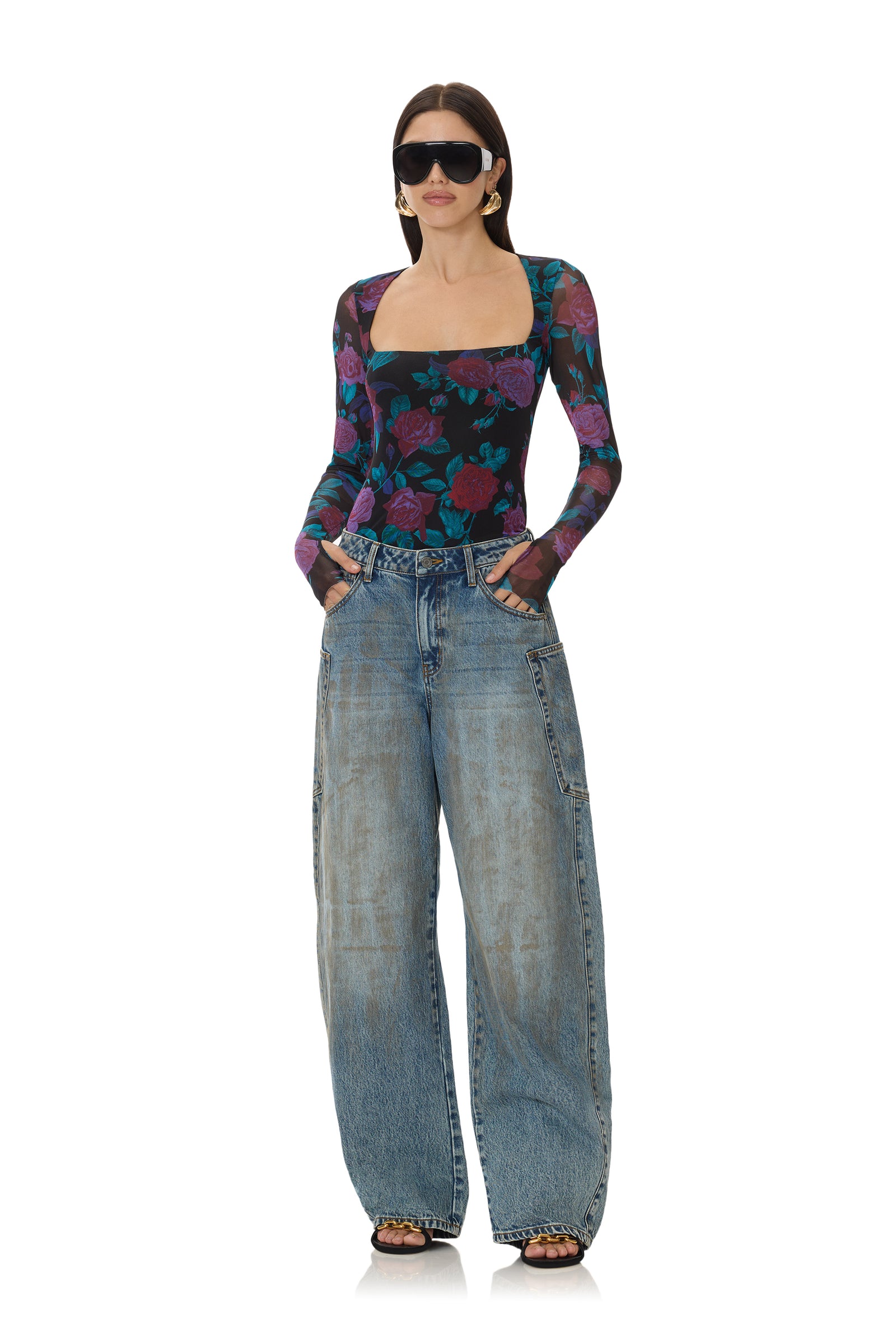 Ines Top - Plum Roses - 54405515575666