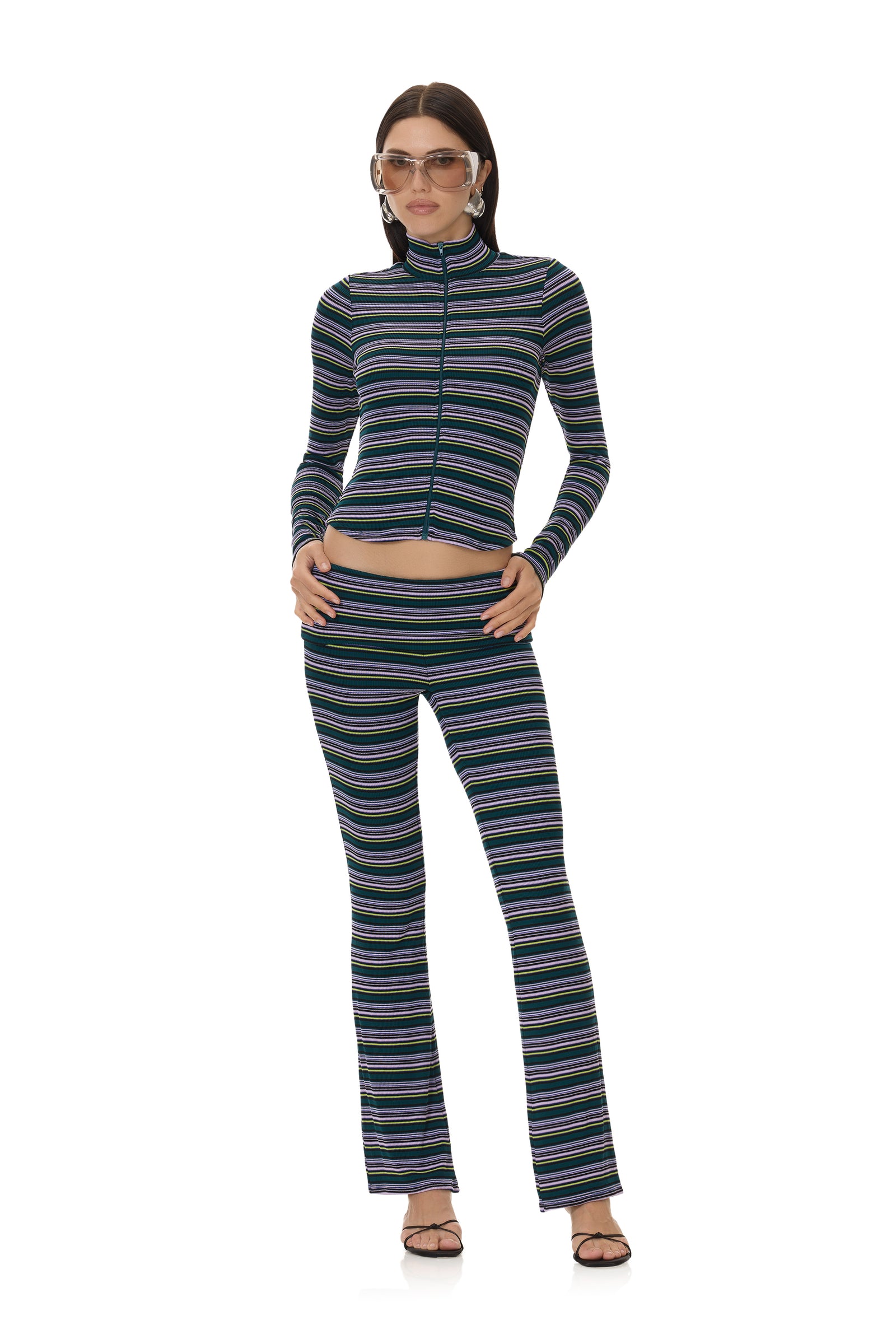 Tatiana Pant - Teal Stripe - 54405552144754