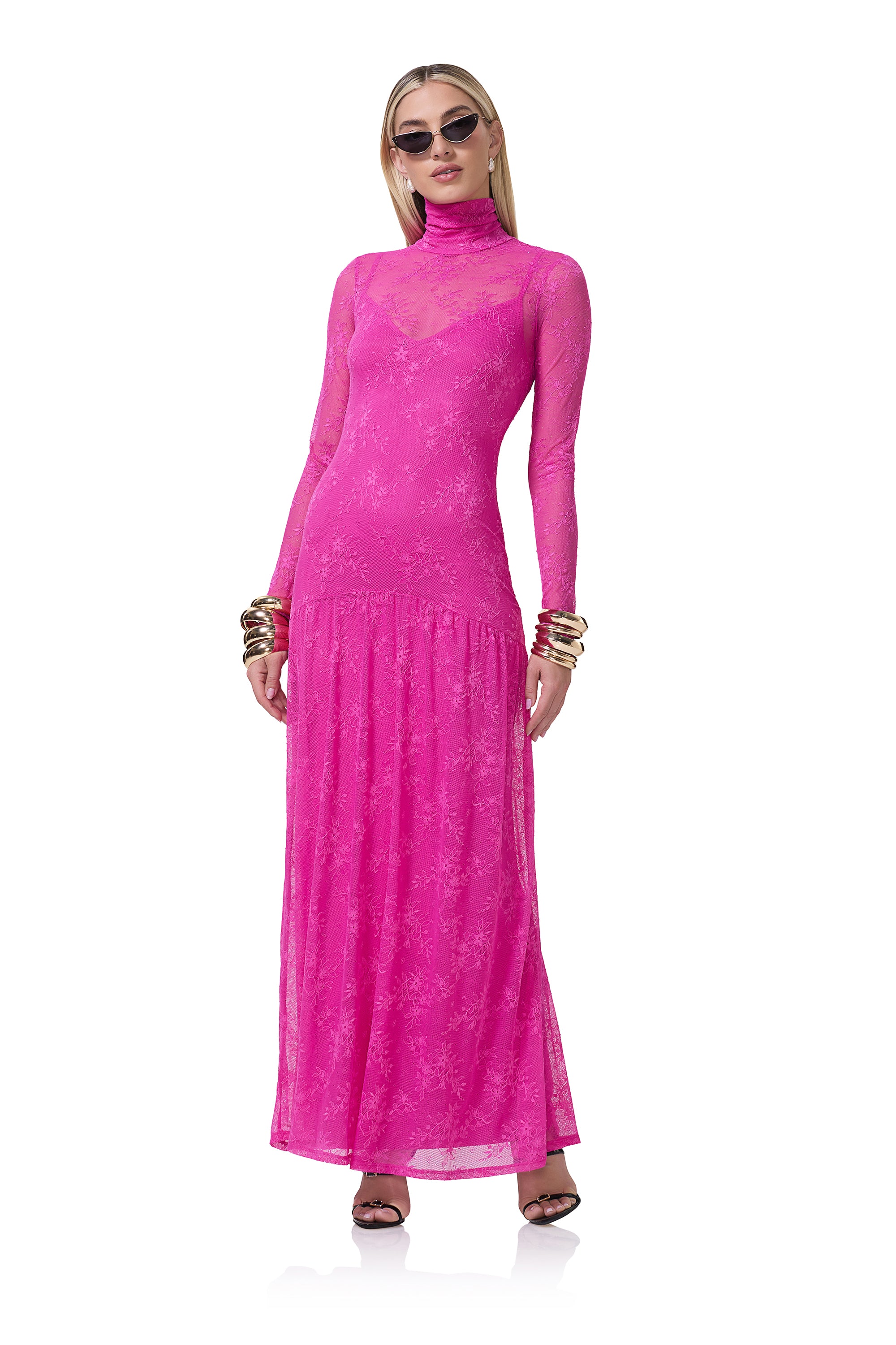 lace maxi dress pink ASOS LUXE 3D floral embellished lace maxi dress in pink