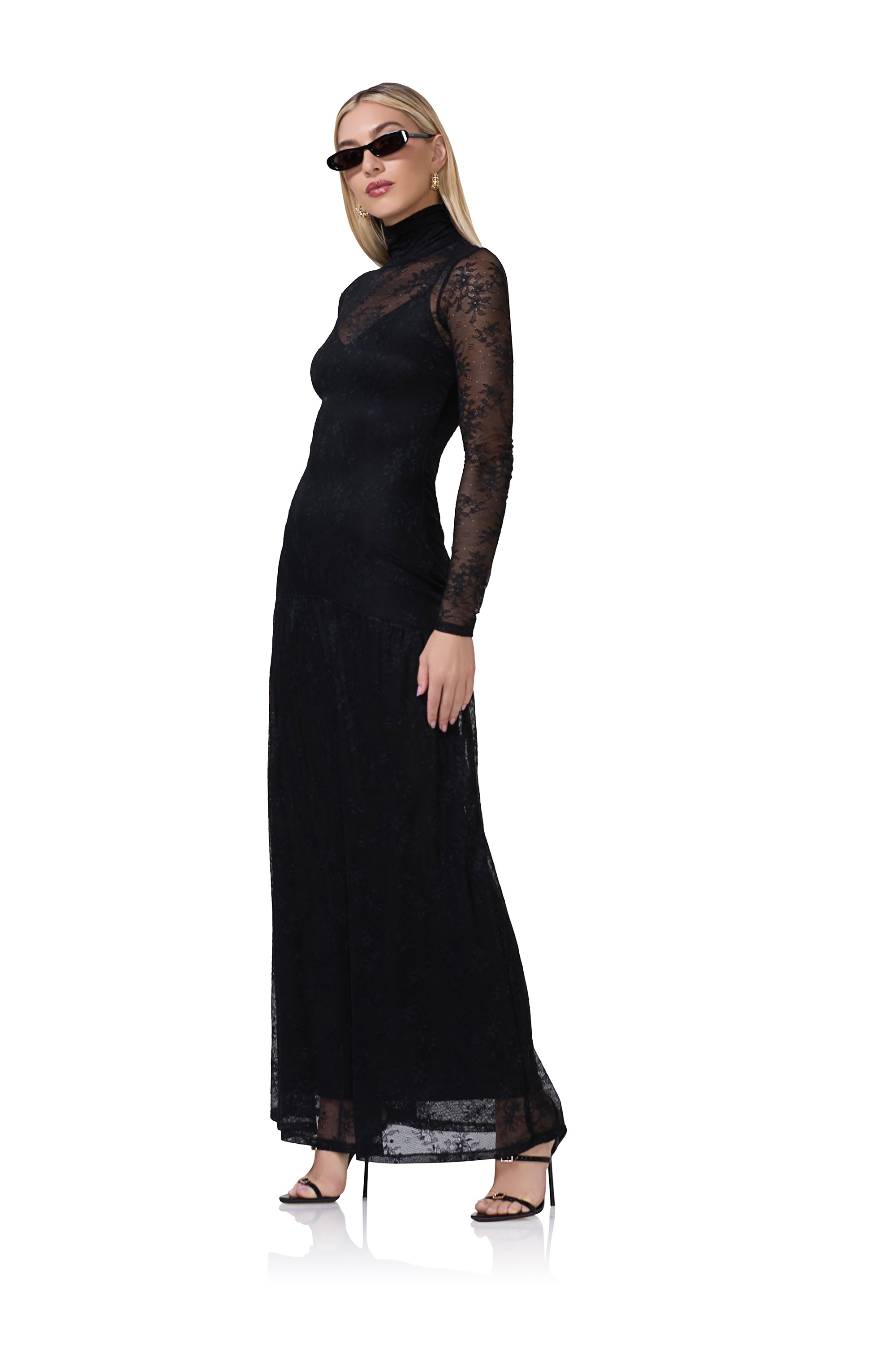 Amala Lace Dress - Noir AD021432NV24 / Noir / 3X Amala Lace Dress - Noir AD021432NV24 / Noir / 3X