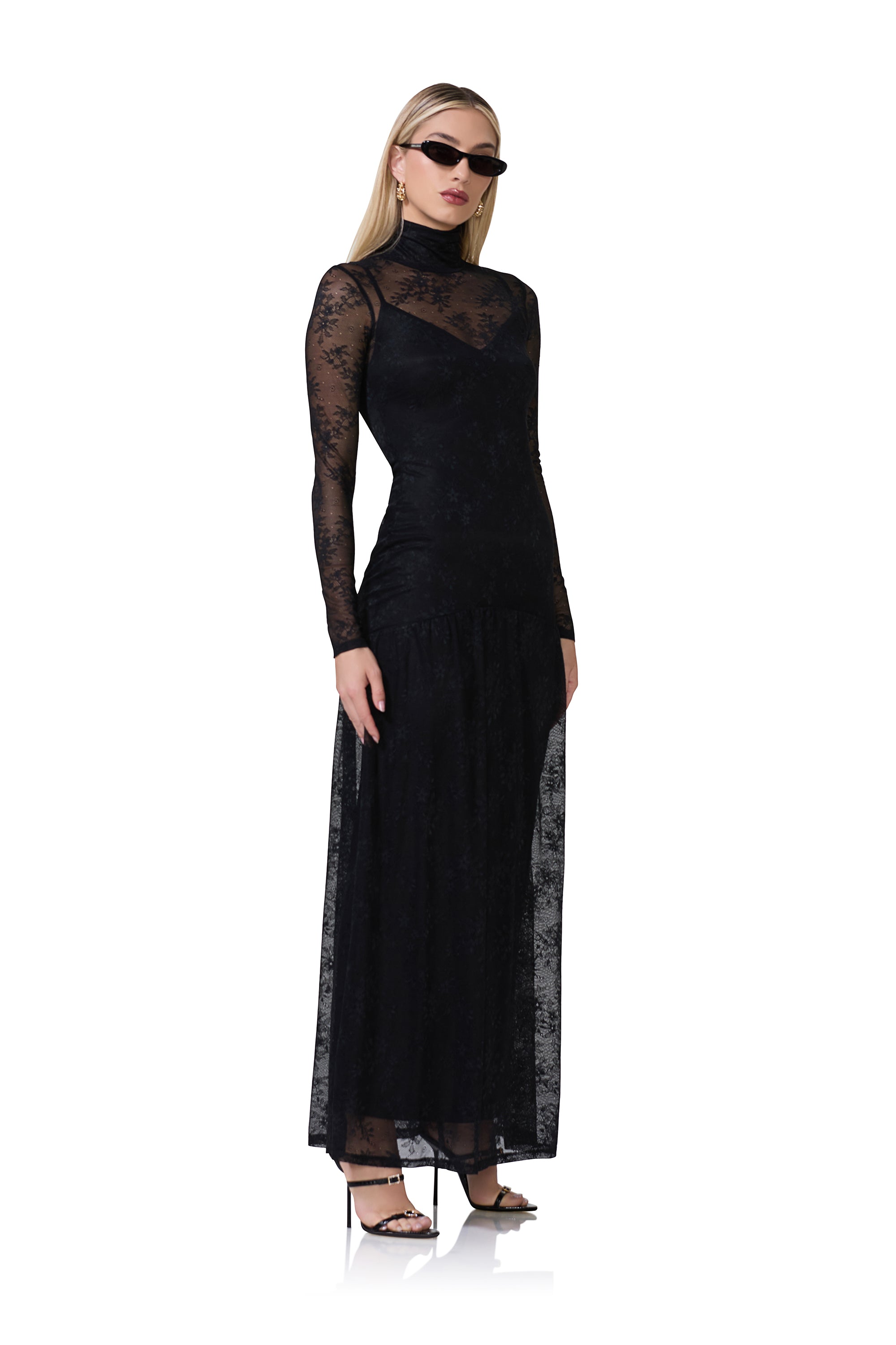 Amala Lace Dress - Noir AD021432NV24 / Noir / 3X Amala Lace Dress - Noir AD021432NV24 / Noir / 3X