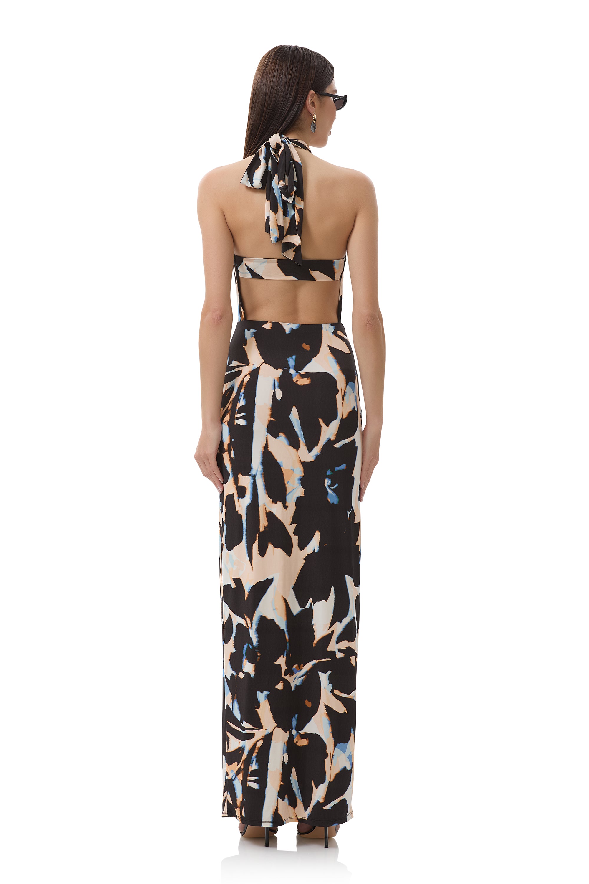 genie maxi dress Genie Ruffle Printed Maxi Dress Blue | Wedding Guest Dress