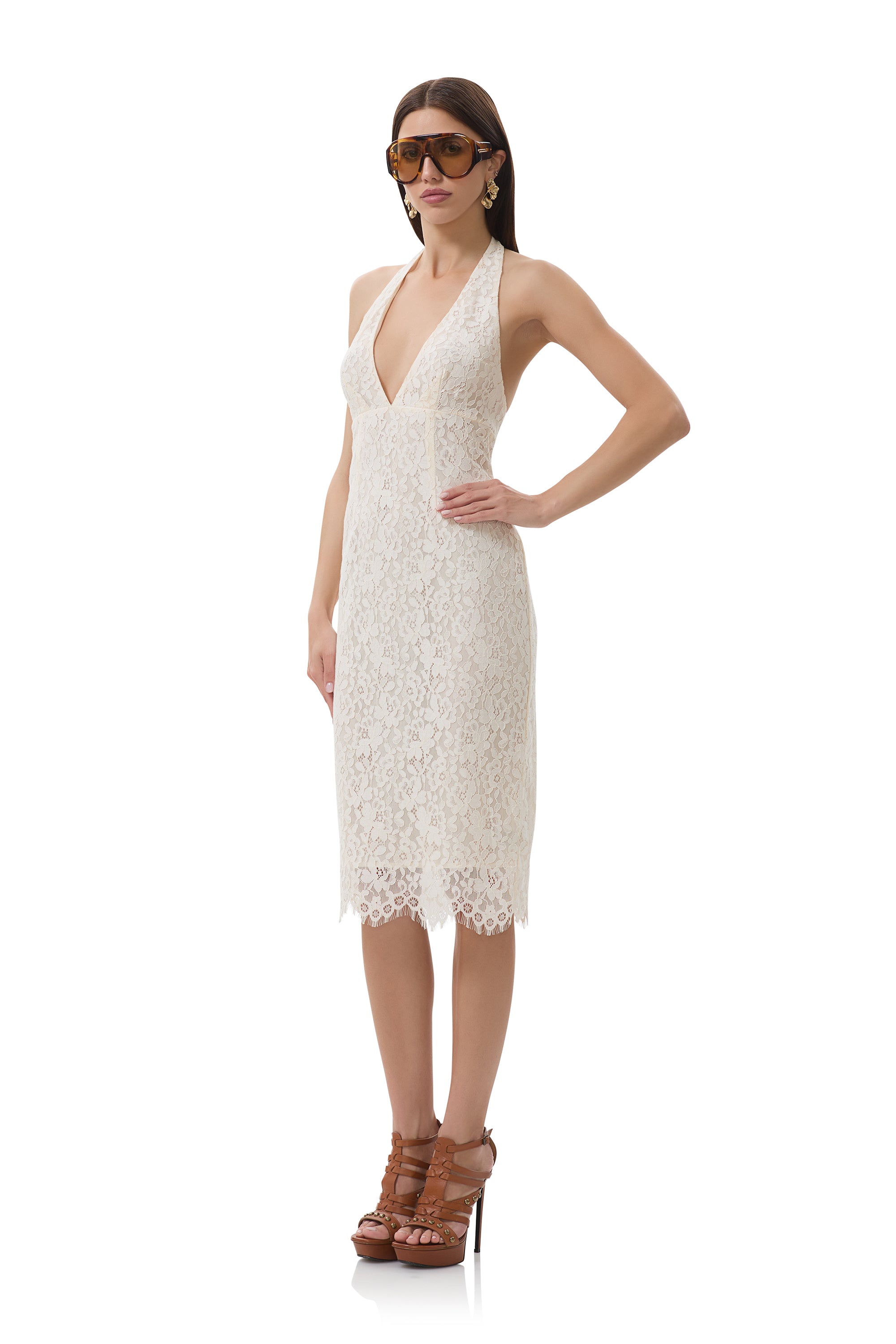 afrm adut garden halter dress AFRM Azula Halter Mesh Maxi Dress