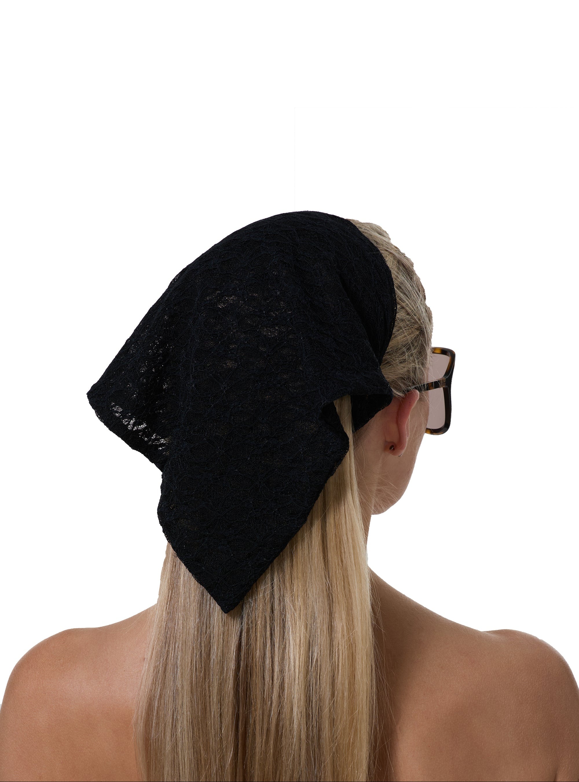 AFRM Lace Bandana Headband Noir - Main Image