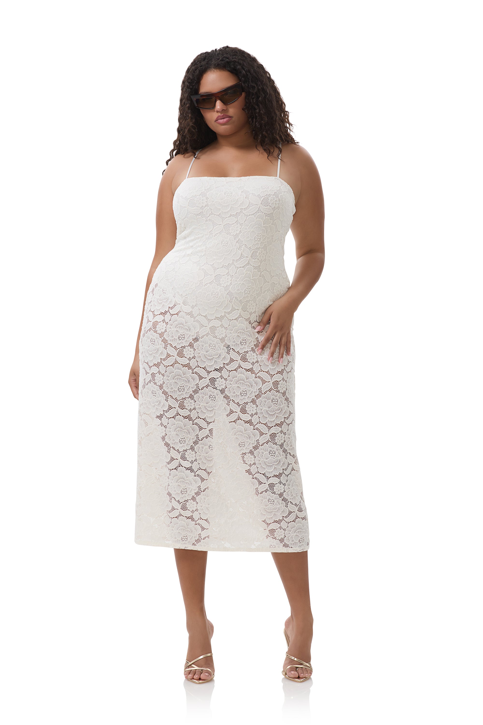 aria lace dress in gardenia afrm AFRM Airess Dress - Revolve by AFRM