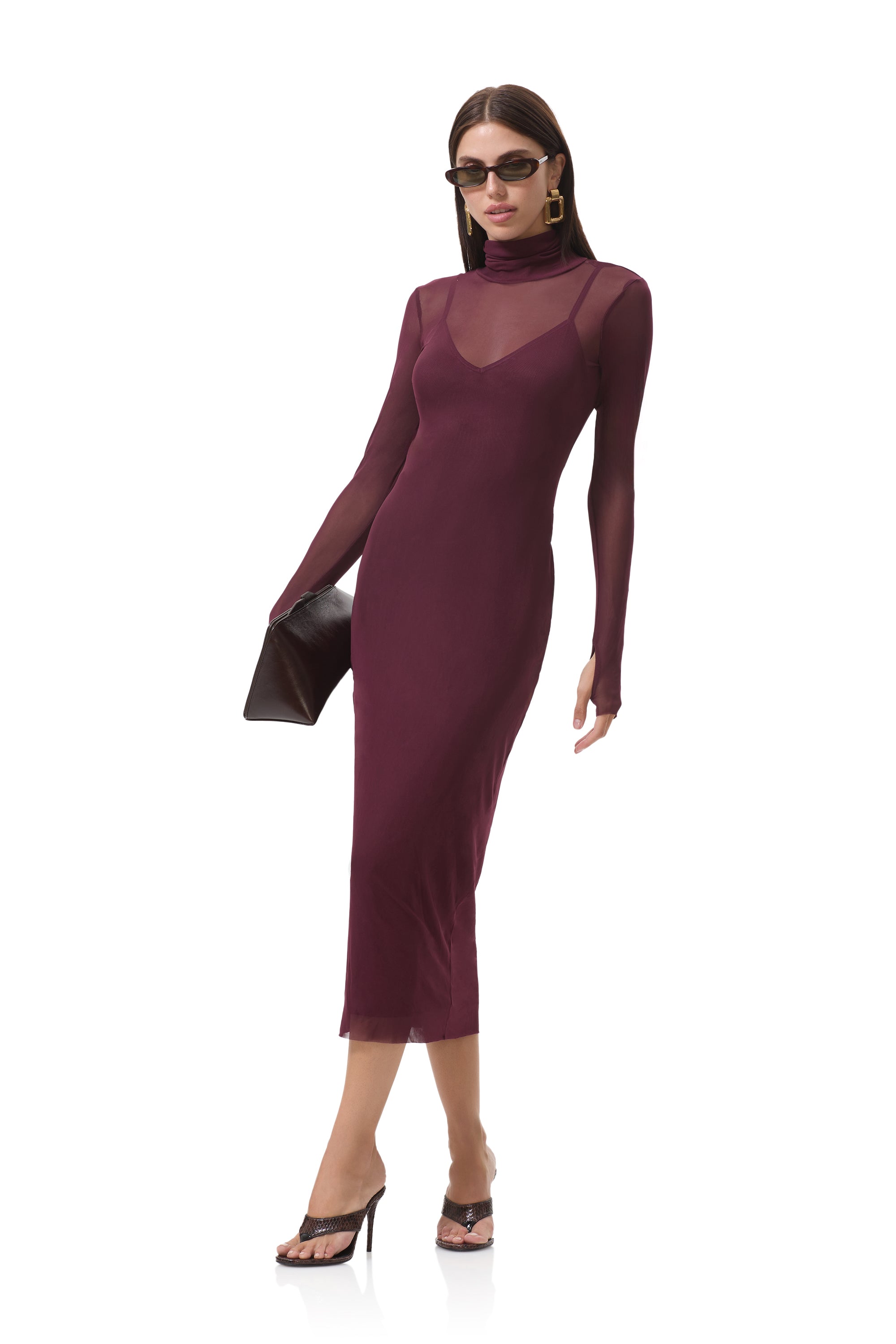 shailene sheer long sleeve dress Shailene Dress