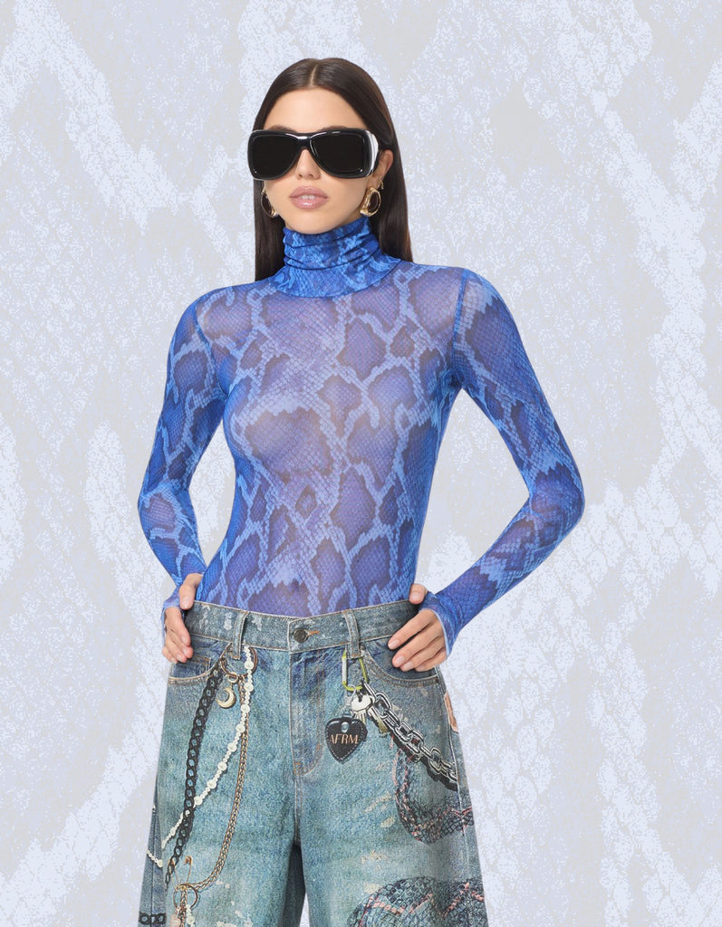 Zadie Studded Mesh Top - Espresso – AFRM