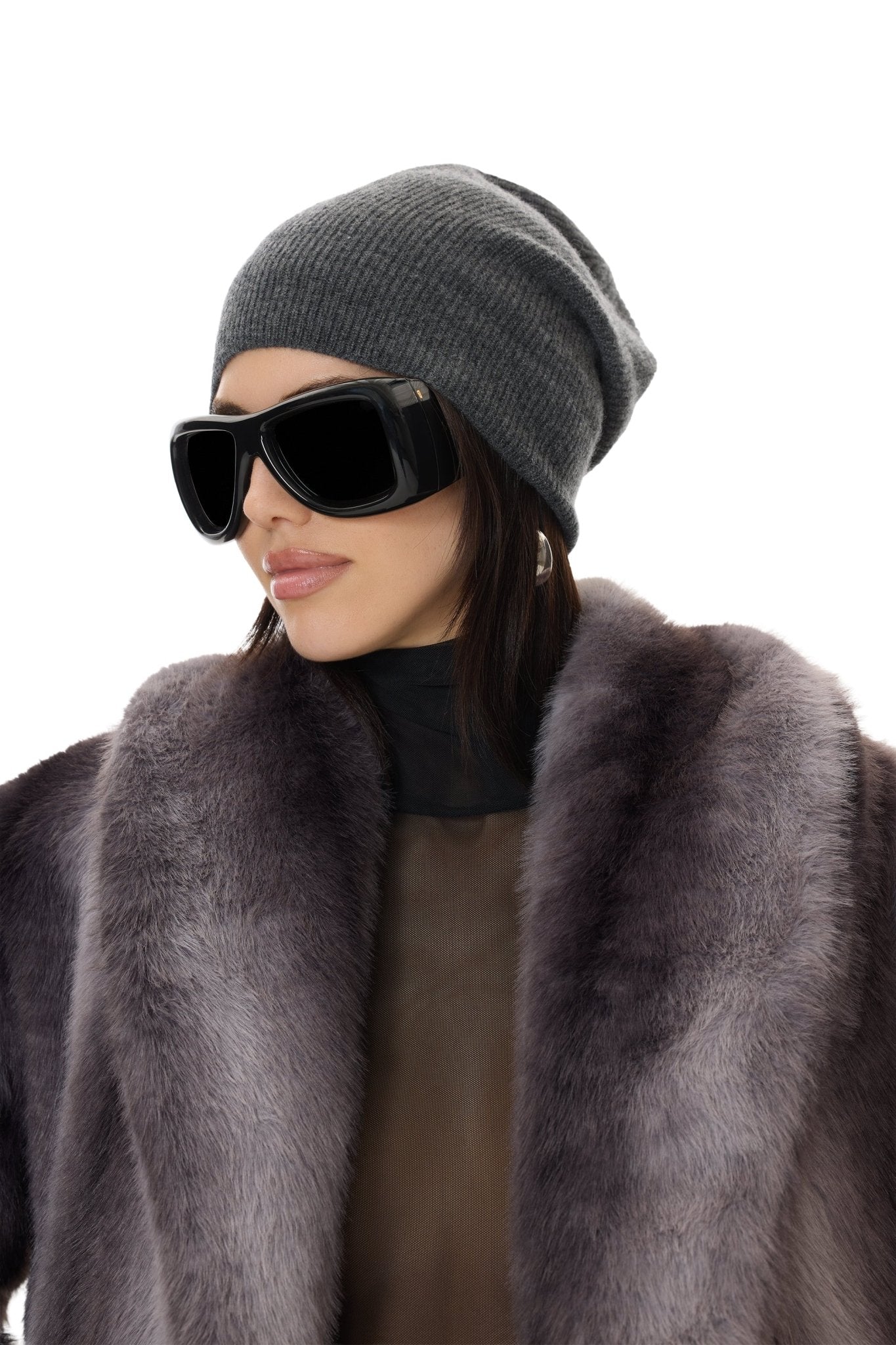 AFRM Cashmere Beanie - Heather Noir - AFRM