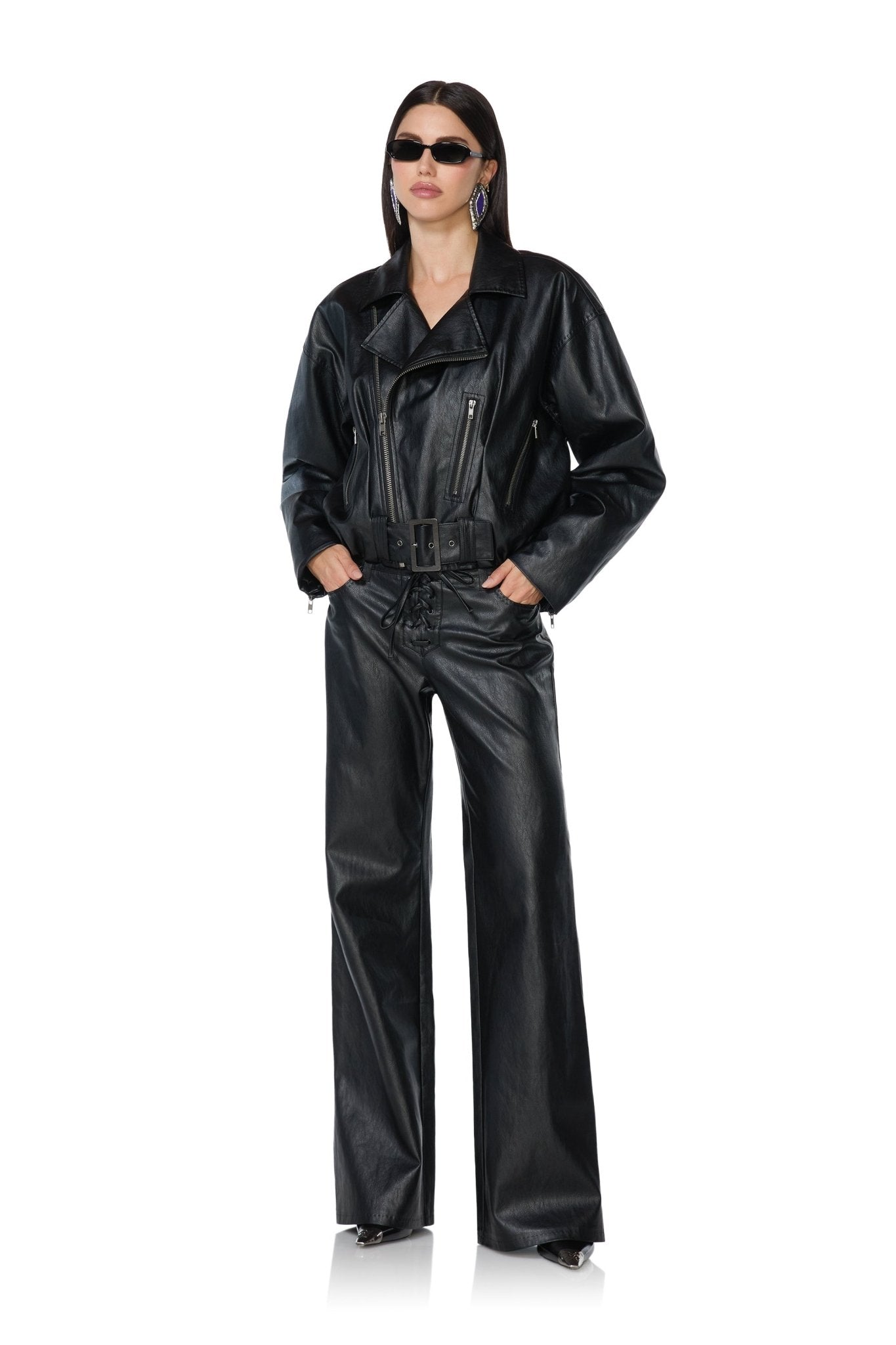 Amari Belted Jacket - Noir - AFRM