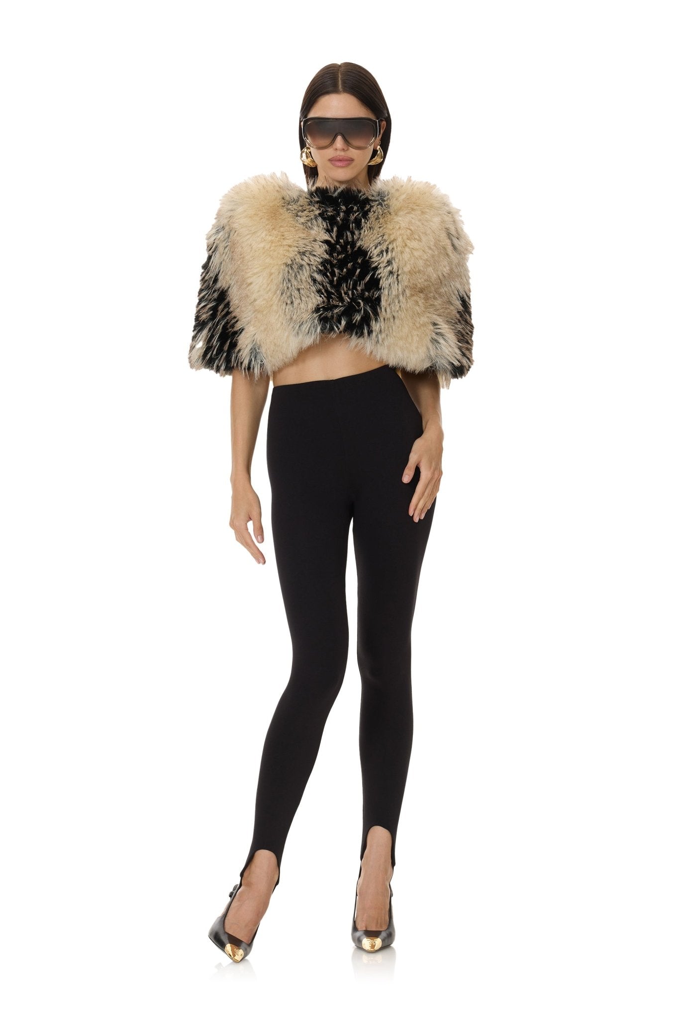 Betty Fur Cape - Vintage Multi Fur - AFRM