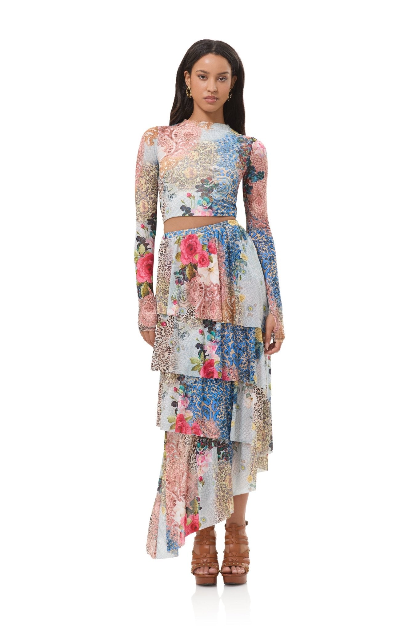 Brandy Skirt - Iris Patchwork - AFRM