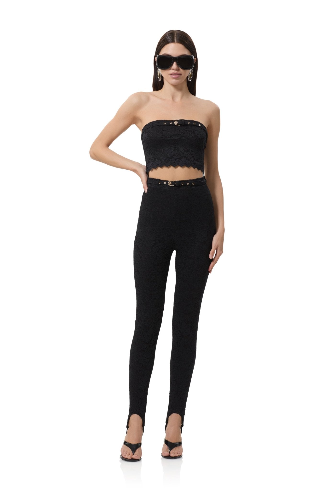 Carey Lace Legging - Noir - AFRM