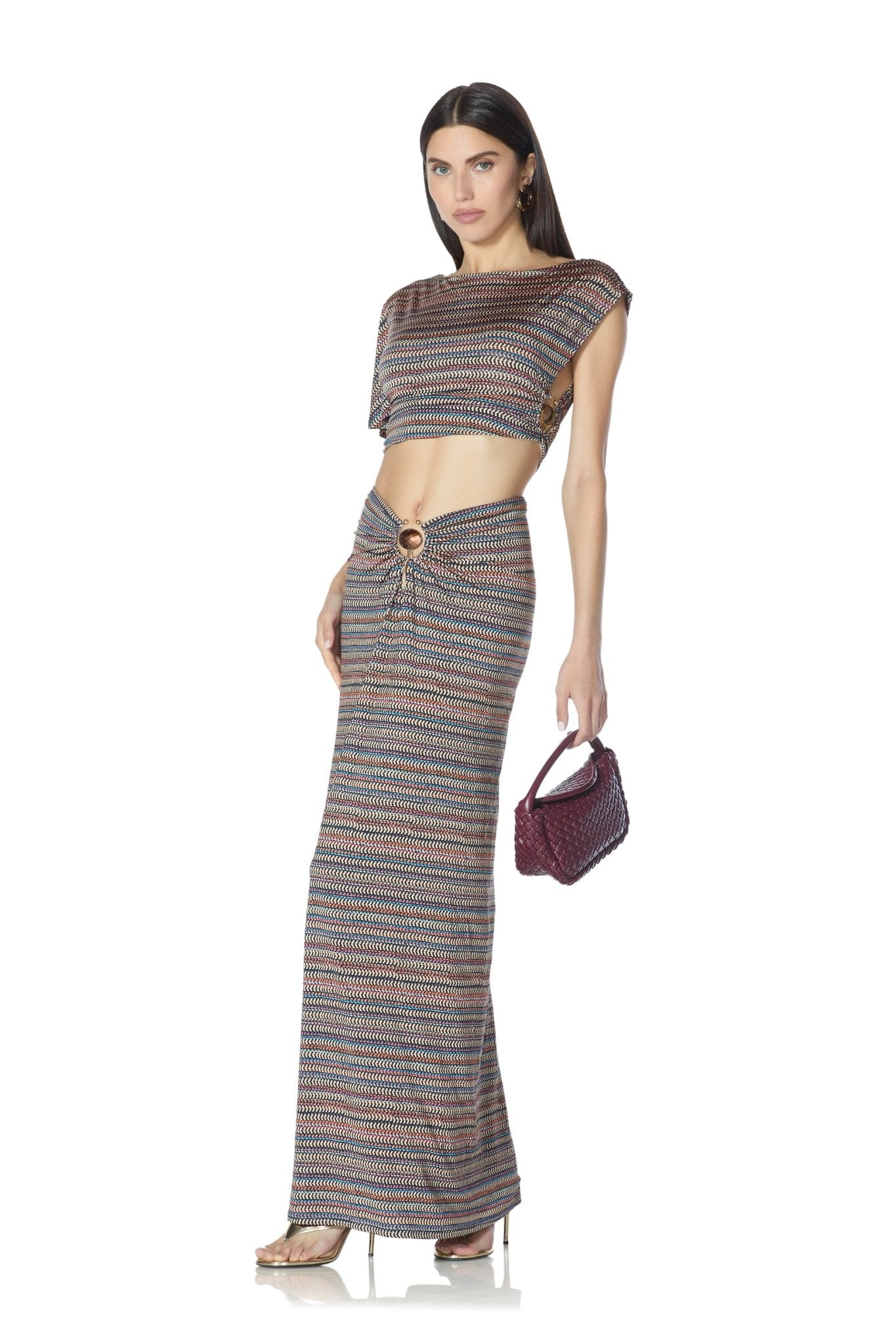 Carr Skirt - Chevron Stripe - AFRM