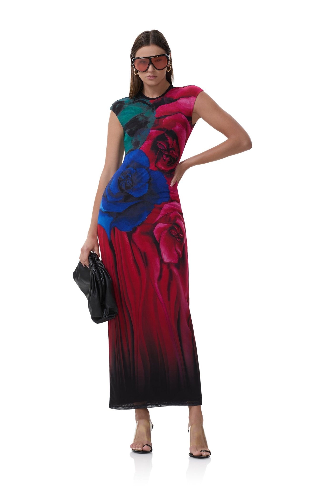 Cody Dress - Multi Blur Rose - AFRM