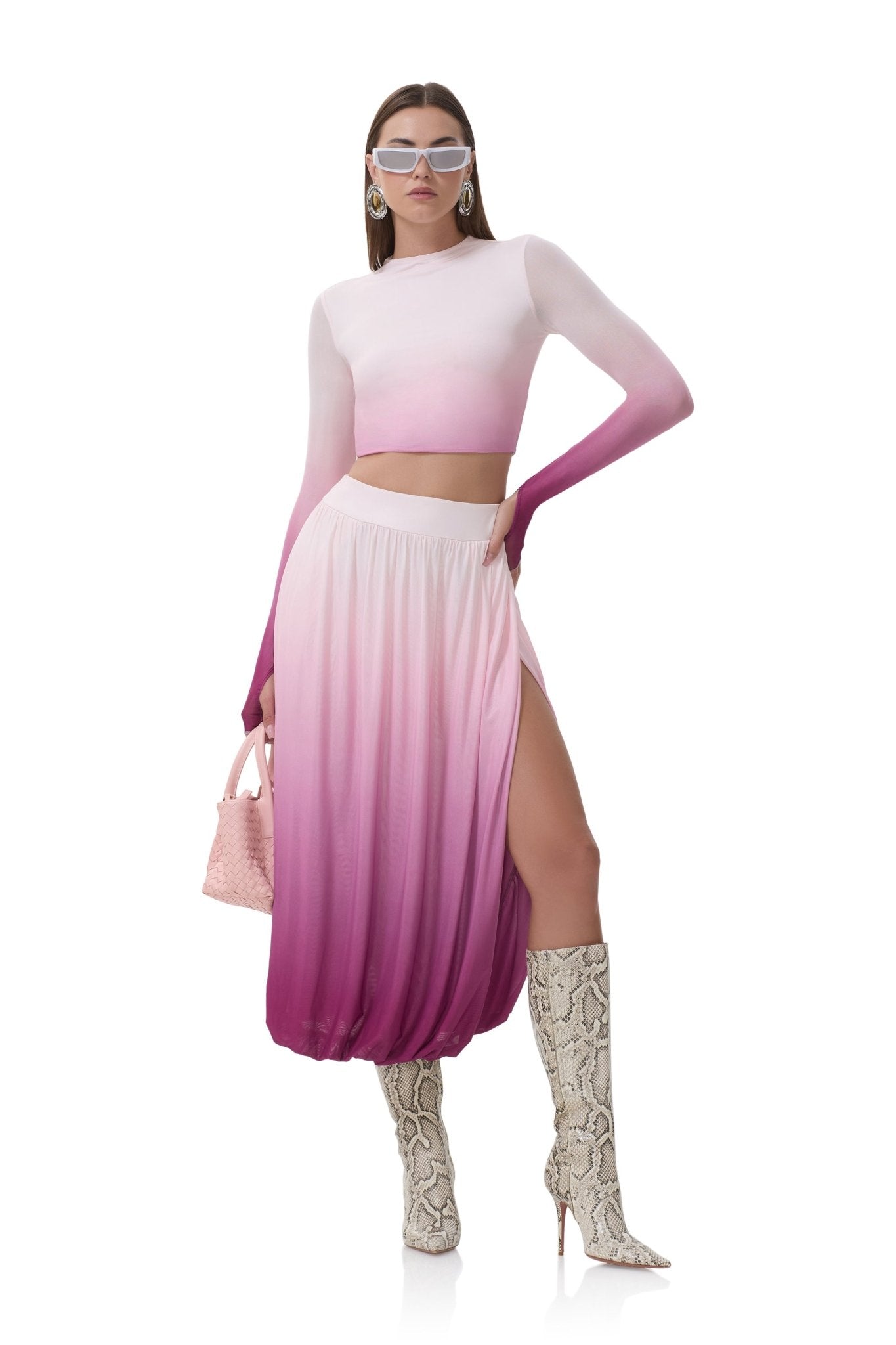 Eleni Top - Mauve Ombre - AFRM
